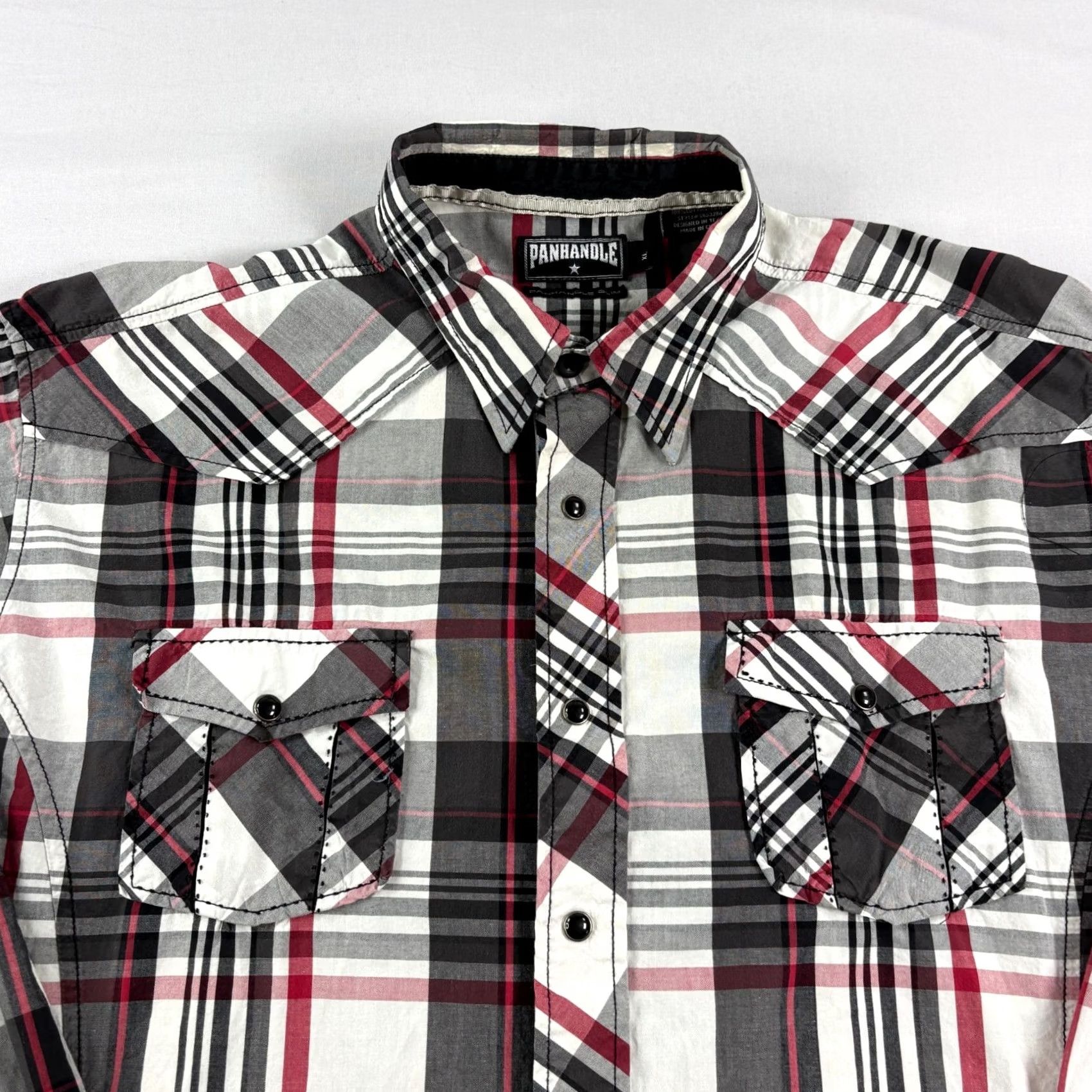 Vintage Panhandle Slim Shirt Mens XL Plaid Pearl Snap Embroidered Western Rodeo Size US XL / EU 56 / 4 - 4 Thumbnail