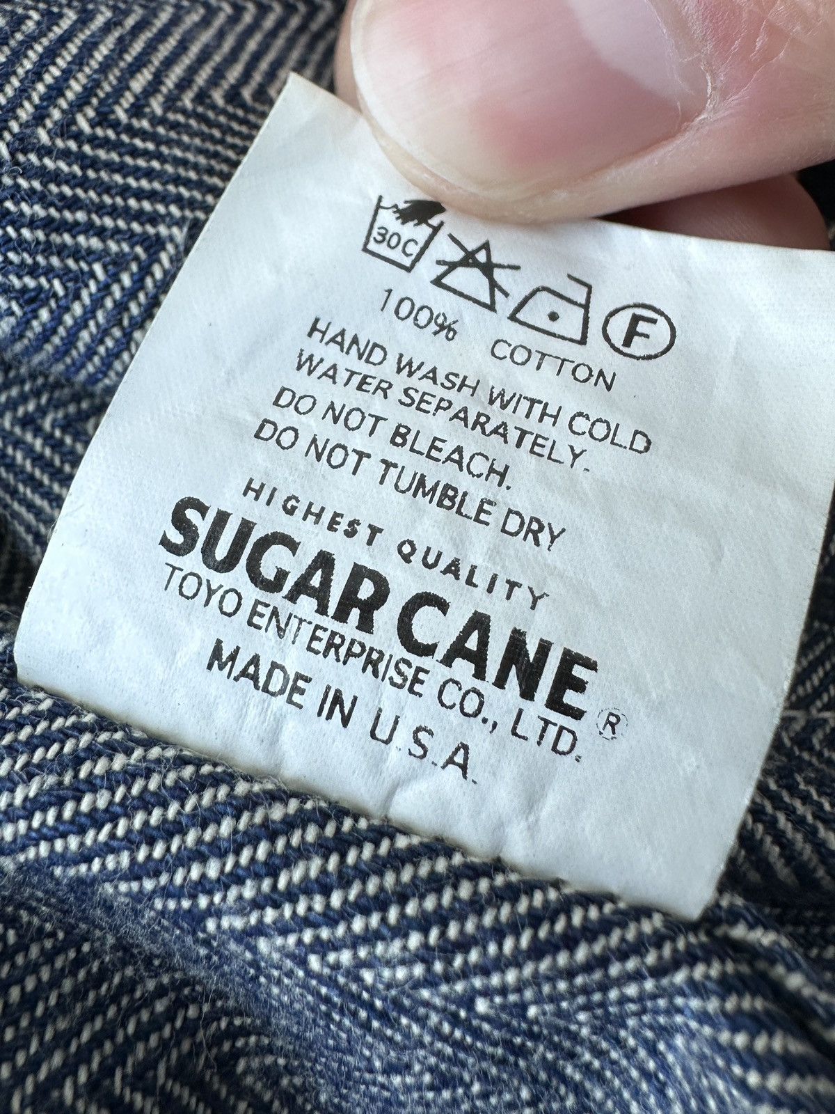 Sugar Cane Herringbone HBT chore denim work canvas buckle back vest Size US M / EU 48-50 / 2 - 13 Thumbnail