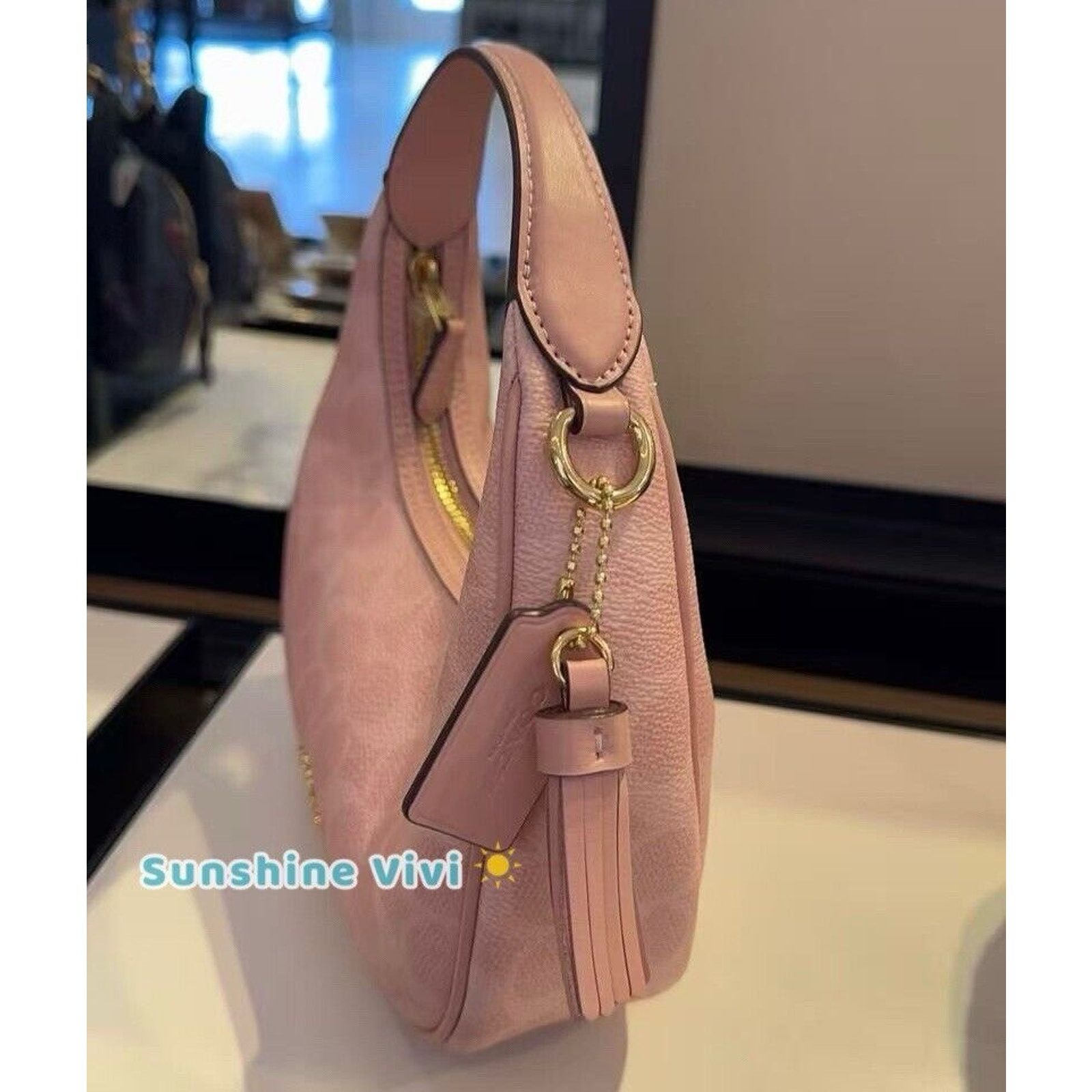Coach NWT Coach Carmen Mini Crossbody Bag CAM83 Powder Pink Size ONE SIZE - 2 Thumbnail