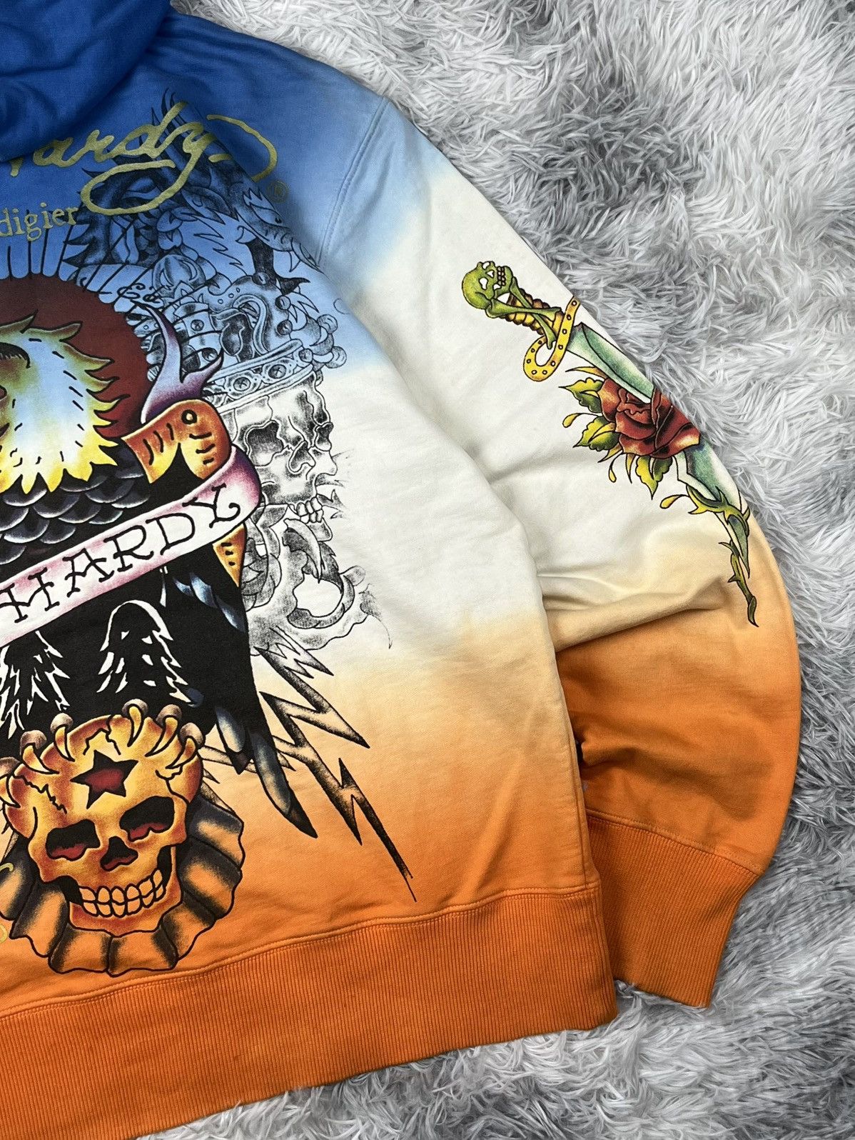 Ed Hardy Vintage Y2K Ed Hardy Print Zip Hoodie Size US M / EU 48-50 / 2 - 12 Thumbnail
