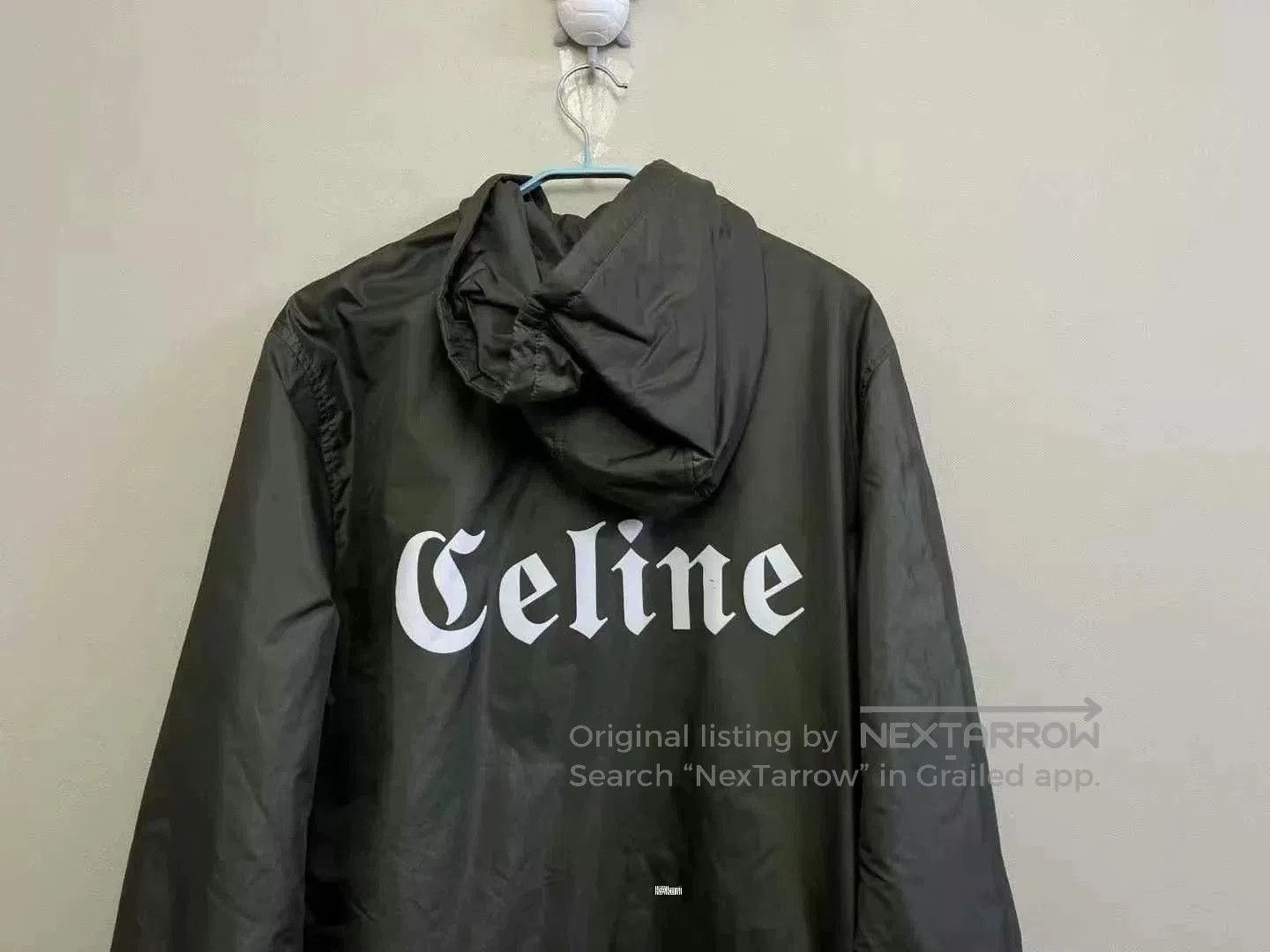 Celine Celine Green Zip Jacket with Back Lettering. Size US M / EU 48-50 / 2 - 5 Thumbnail