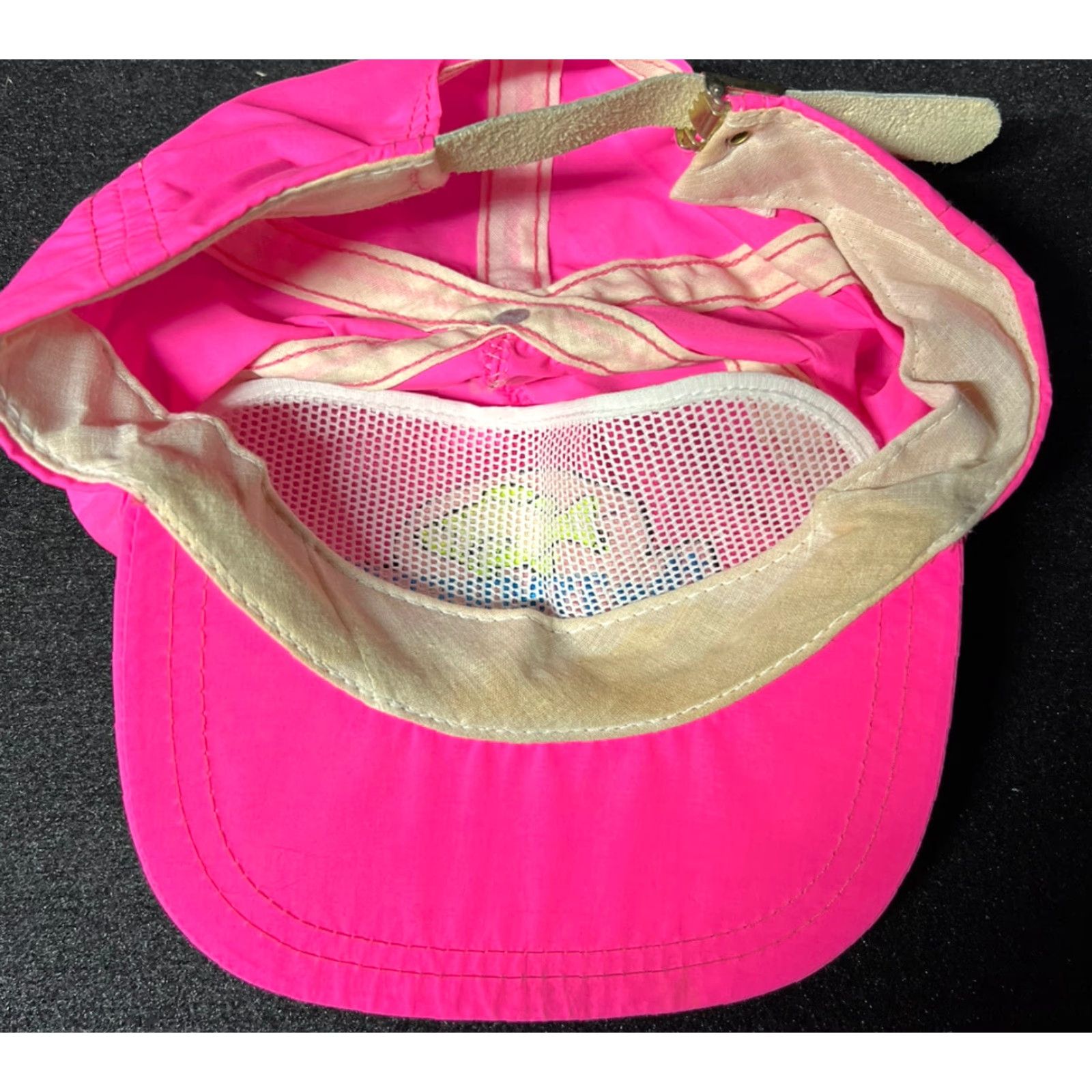Pinko VINTAGE Nylon Hat The Timbers Restaurant Florida Neon Pink StrapBack Adjustable Men Pink Hat Size ONE SIZE - 3 Thumbnail