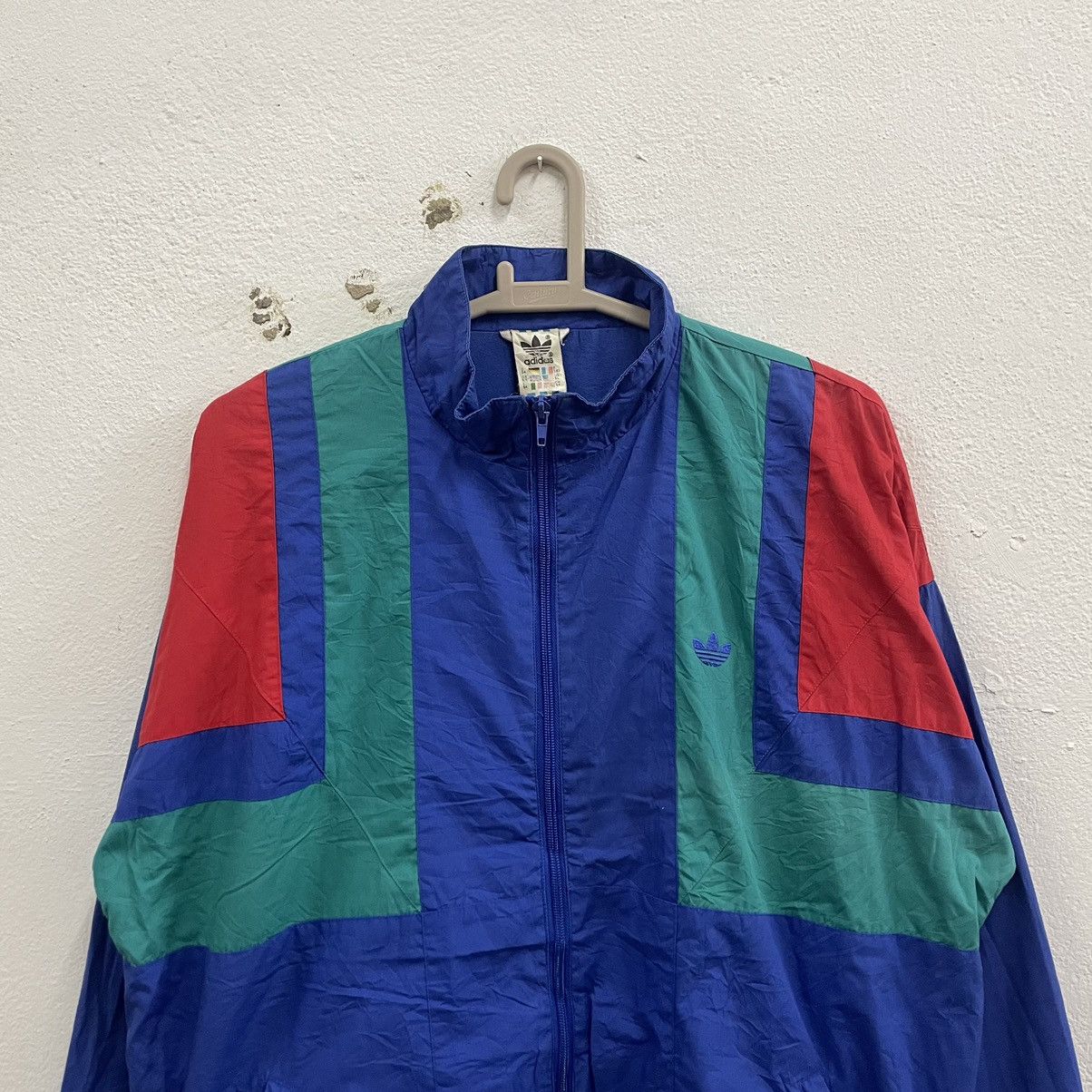Adidas × Vintage 🔥Vintage Adidas Retro Tricolour Full Zipper Light Jacket Size US L / EU 52-54 / 3 - 3 Thumbnail