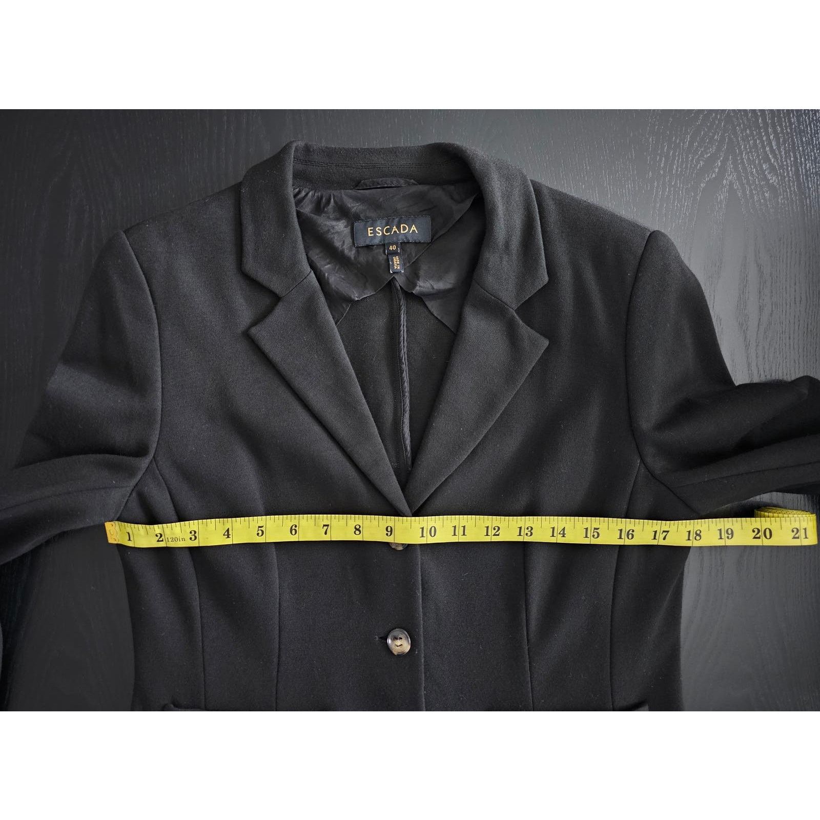 Escada ESCADA Women's Knit 3 Button Stretch Jersey Blazer Jacket 40 Size M / US 6-8 / IT 42-44 - 6 Thumbnail