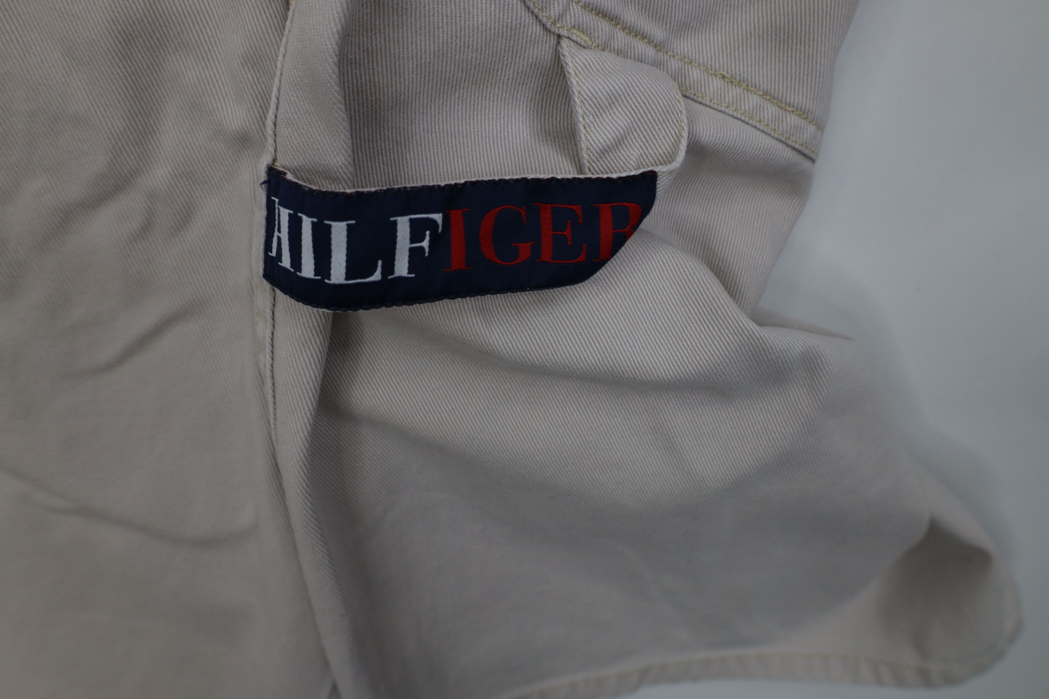 Tommy Hilfiger Vintage 90s Tommy Hilfiger Baggy Dungaree Denim Shorts Gray Size US 32 / EU 48 - 5 Thumbnail