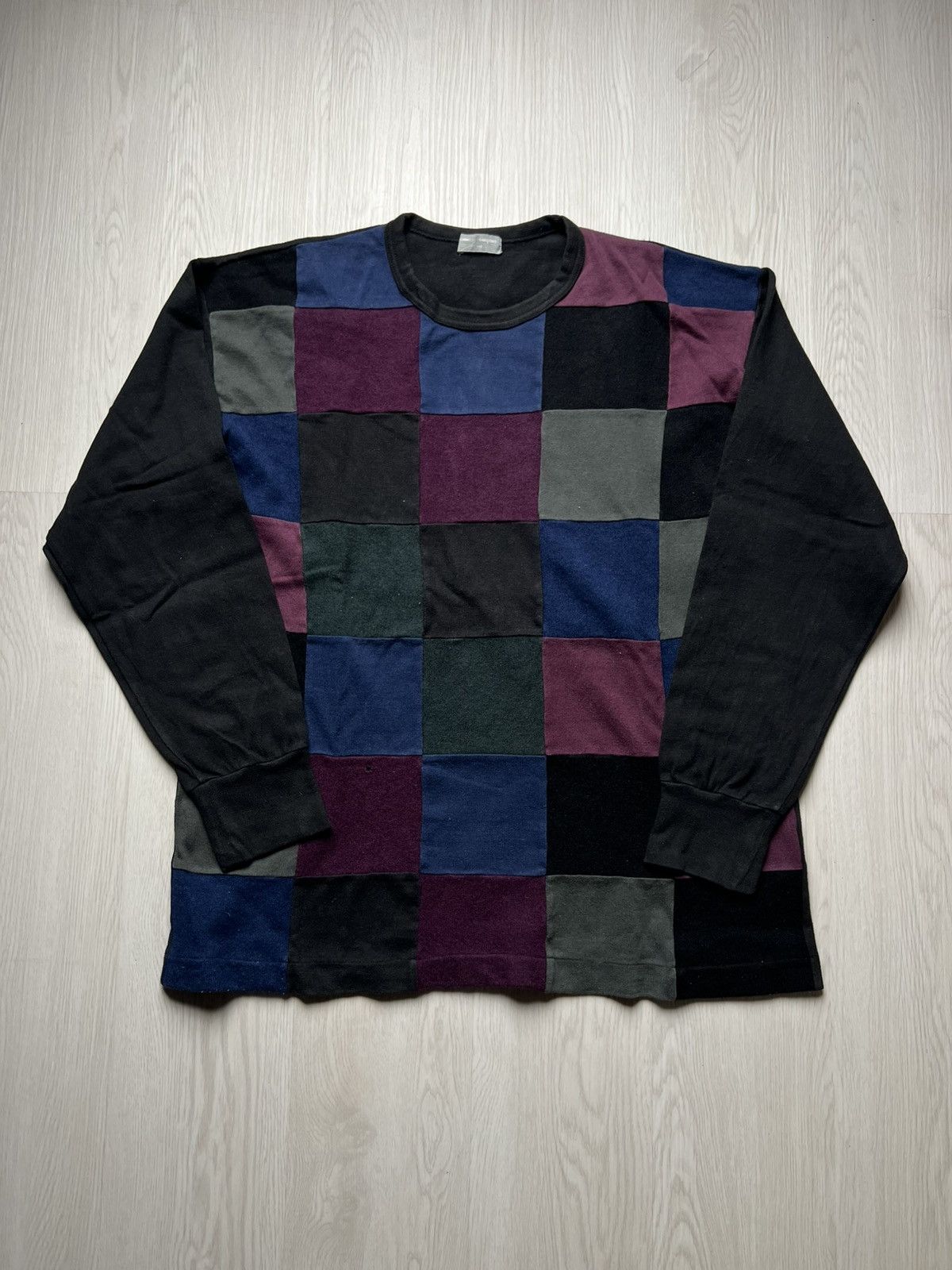 Comme des Garcons Homme Vintage 1997 Comme Des Garcons Homme Wool Patch Sweatshirt Size US L / EU 52-54 / 3 - 1 Thumbnail
