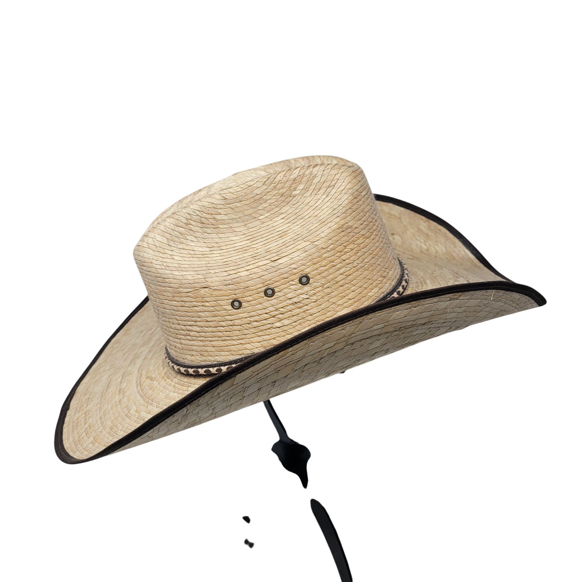 Cody James Mens Cody James 15X Straw Cowboy Hat Brown Leather Band Size Size ONE SIZE - 2 Thumbnail