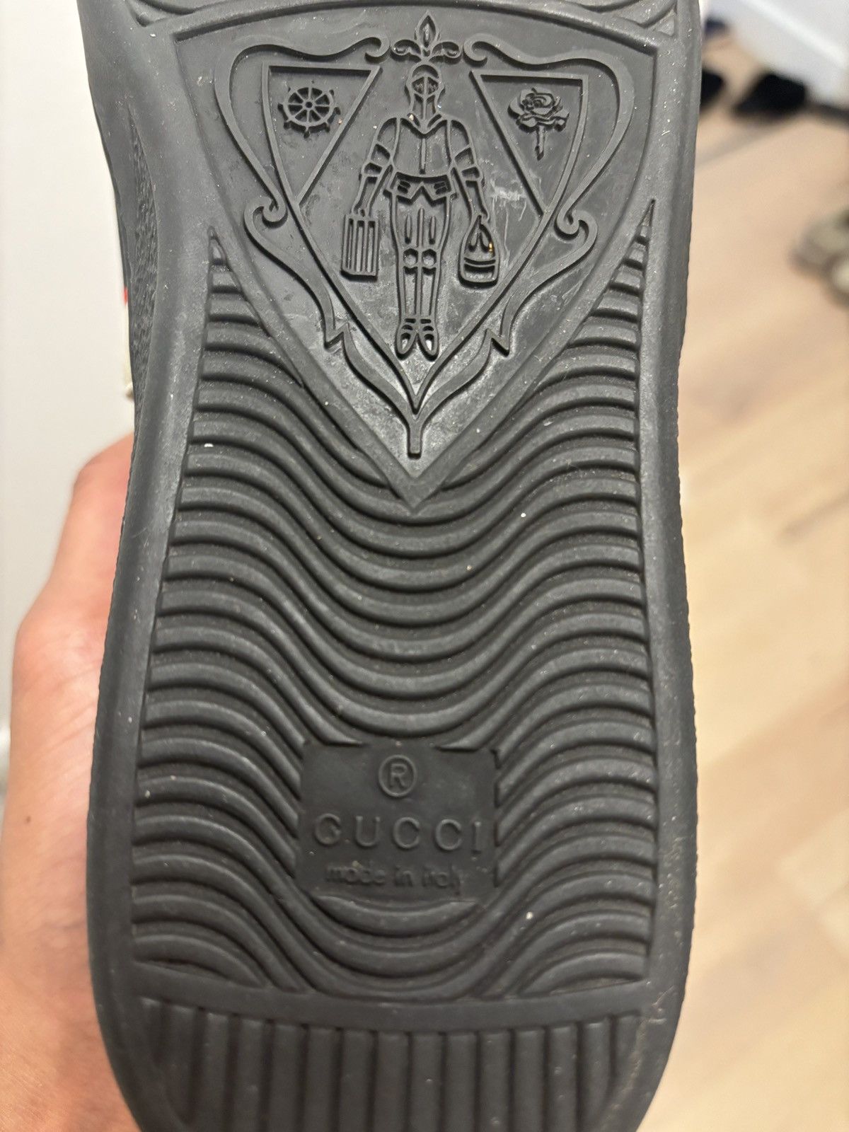 Gucci Gucci Ace Stripe Leather ‘Black’ Size US 8.5 / IT 38.5 - 11 Thumbnail