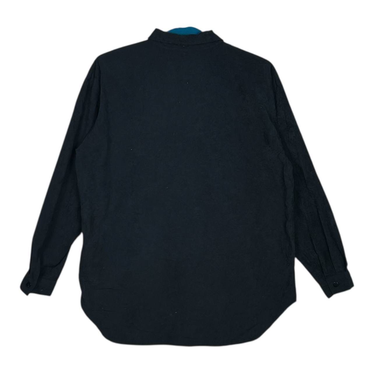 VTG 90s Japanese Archival Lace-Up Colorblolck Shirt Zipper