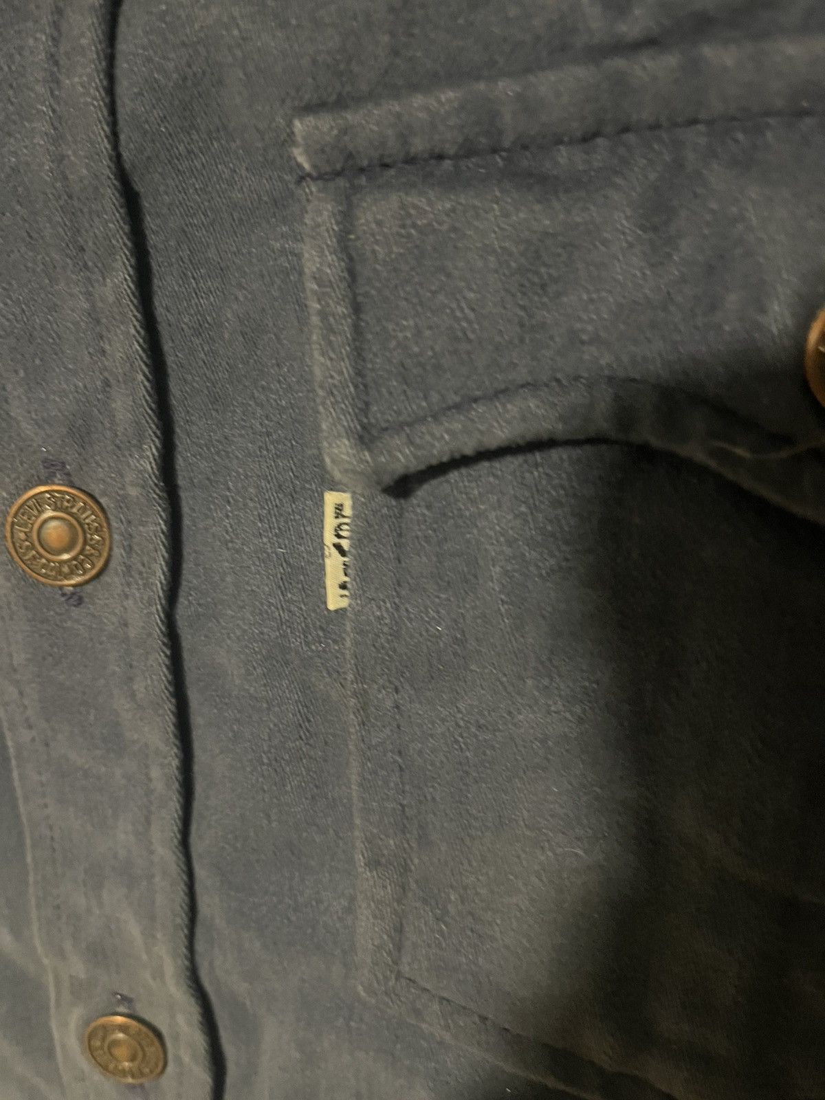 Levi's Vintage 70’s 80s Levi’s heavy Button down Navy Point collar Size US L / EU 52-54 / 3 - 4 Thumbnail
