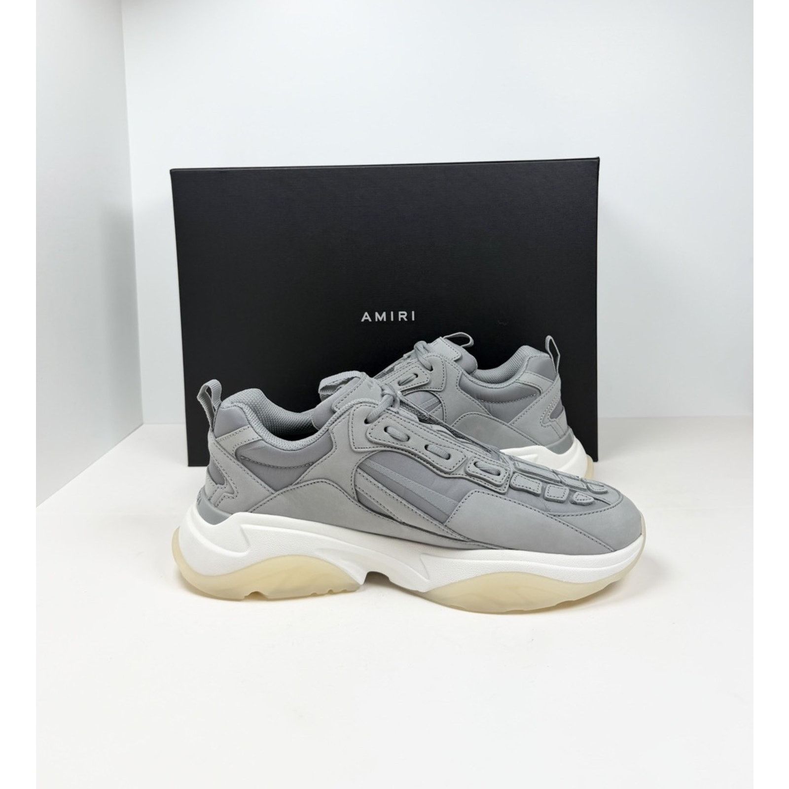Amiri Size 47EU/14US - Amiri Bone Runner Grey NEW Size US 14 / EU 47 - 6 Thumbnail