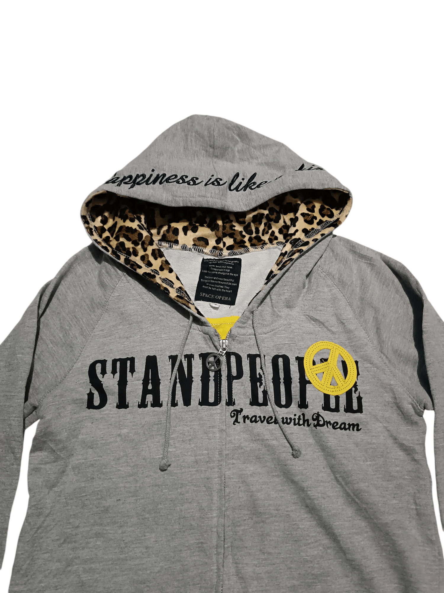 Japanese Brand Japanese Brand Sweater Zip Up Hoodie Leopard Poem Size M / US 6-8 / IT 42-44 - 4 Thumbnail
