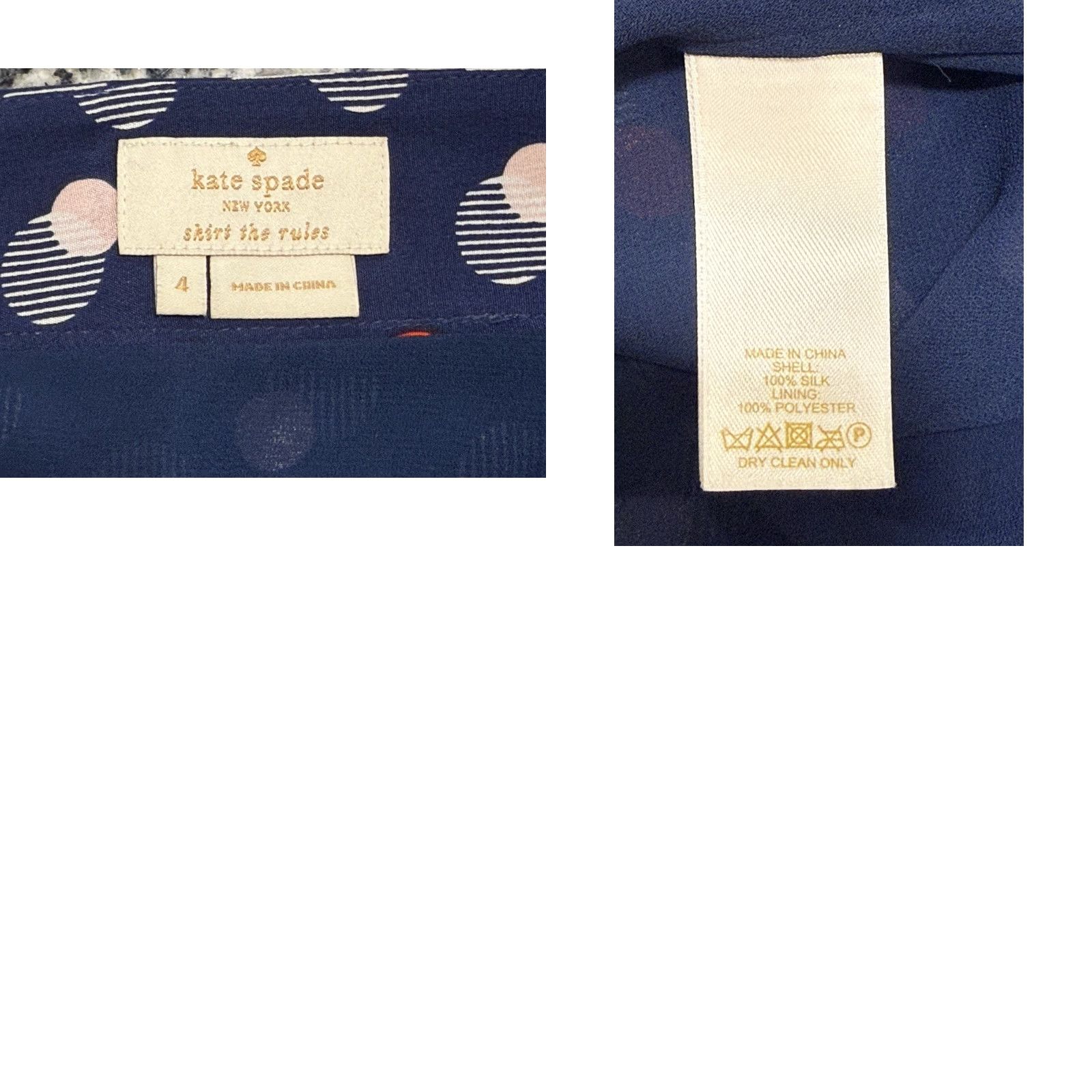 Vintage VINTAGE Kate Spade Women’s Skirt Mini Short Winter Seaside 100% Silk Polka Dot Sz 4 Size 27" / US 4 / IT 40 - 8 Thumbnail