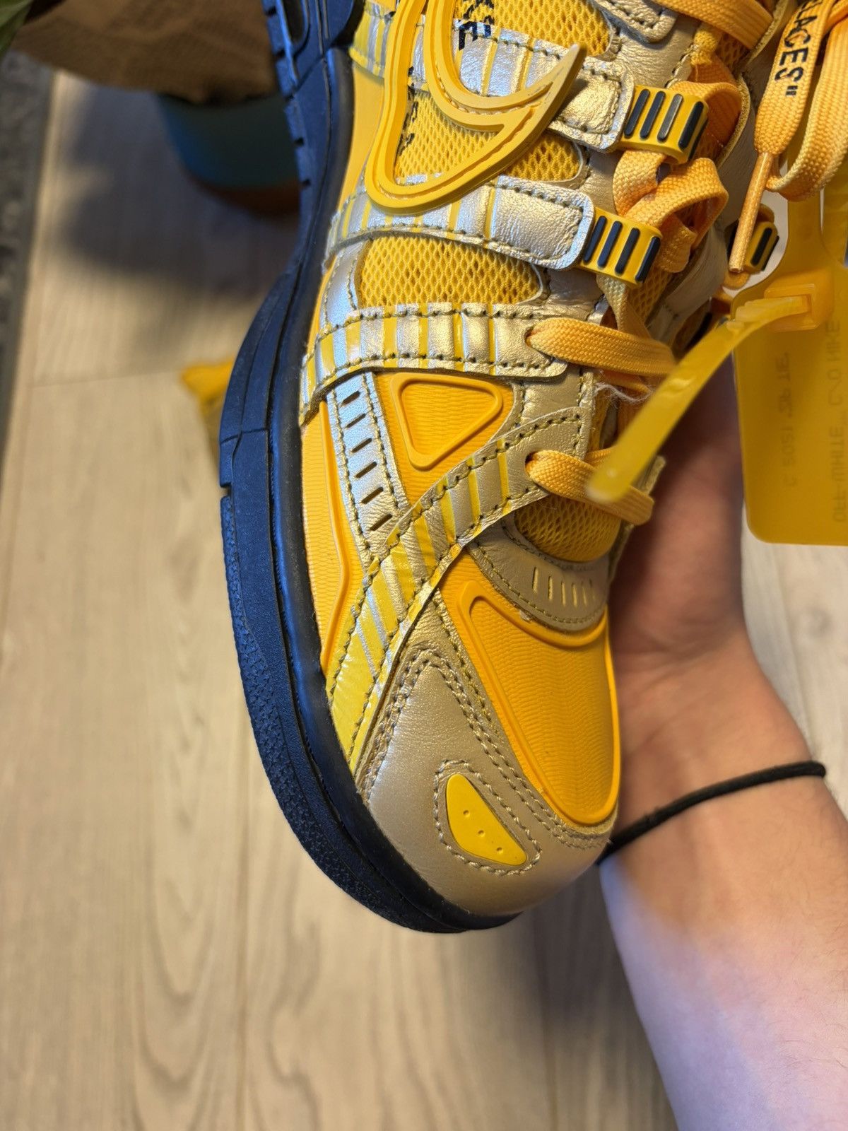 Nike × Off-White Nike Air Rubber Dunk x Off White - unc gold 10.5 / 44.5 Size US 10.5 / EU 43-44 - 5 Thumbnail