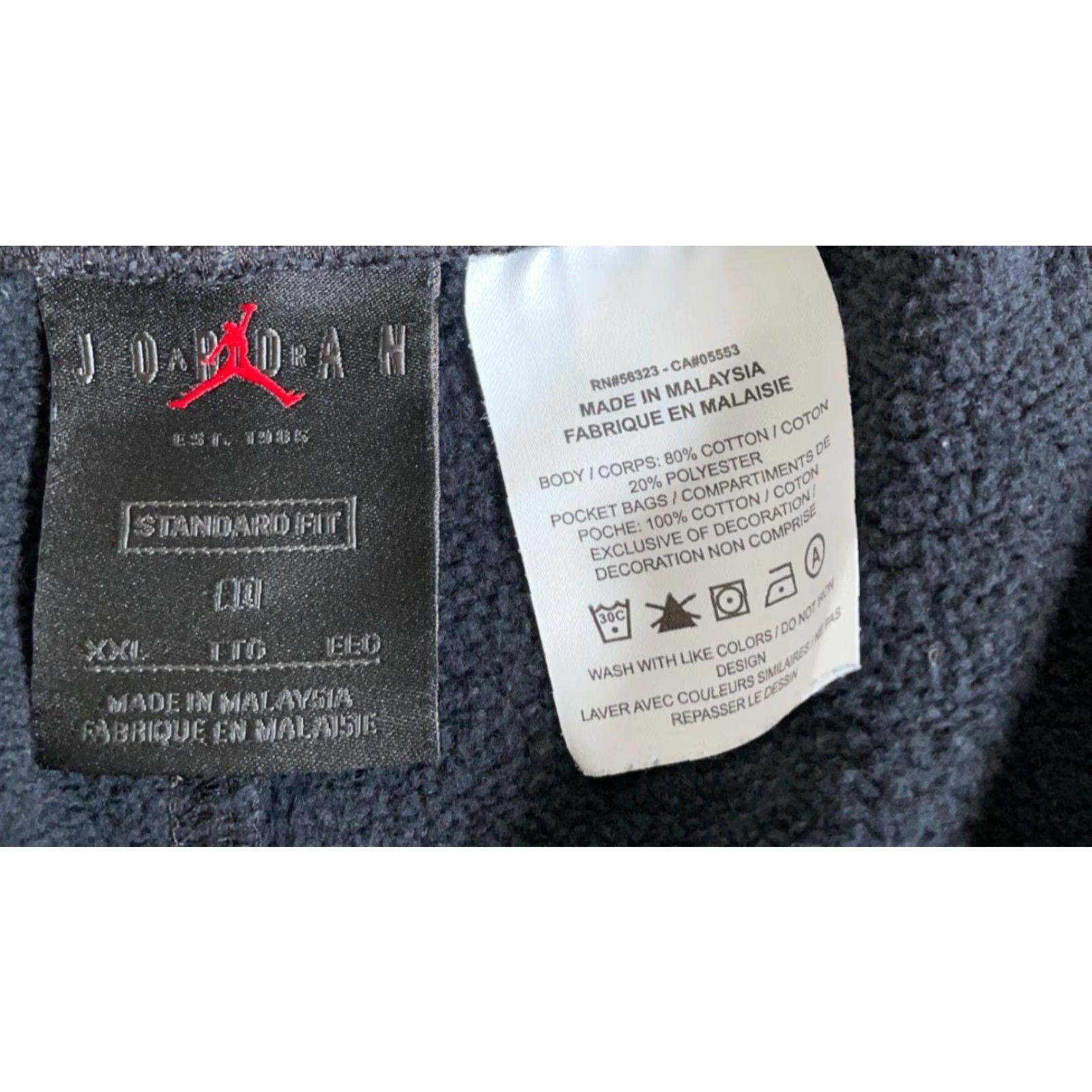 Jordan Brand Jordan Shorts 2XL Men's Drawstring AJ6 Legacy Fleece Black Red Size US 34 / EU 50 - 3 Thumbnail