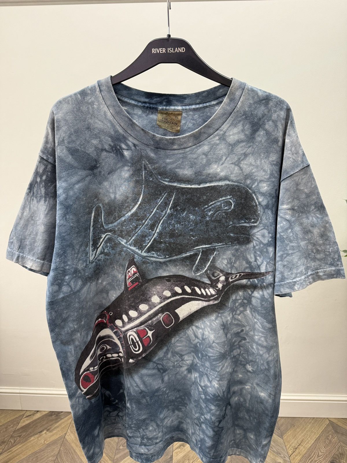 The Mountain Vintage 1997 The Mountain Tie Dye Overprinted T Shirt Size US XL / EU 56 / 4 - 4 Thumbnail