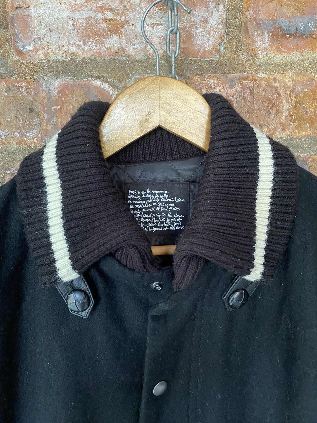 NANO universe Iconic Nano Universe Black Leather varsity Jacket Size US M / EU 48-50 / 2 - 5 Thumbnail