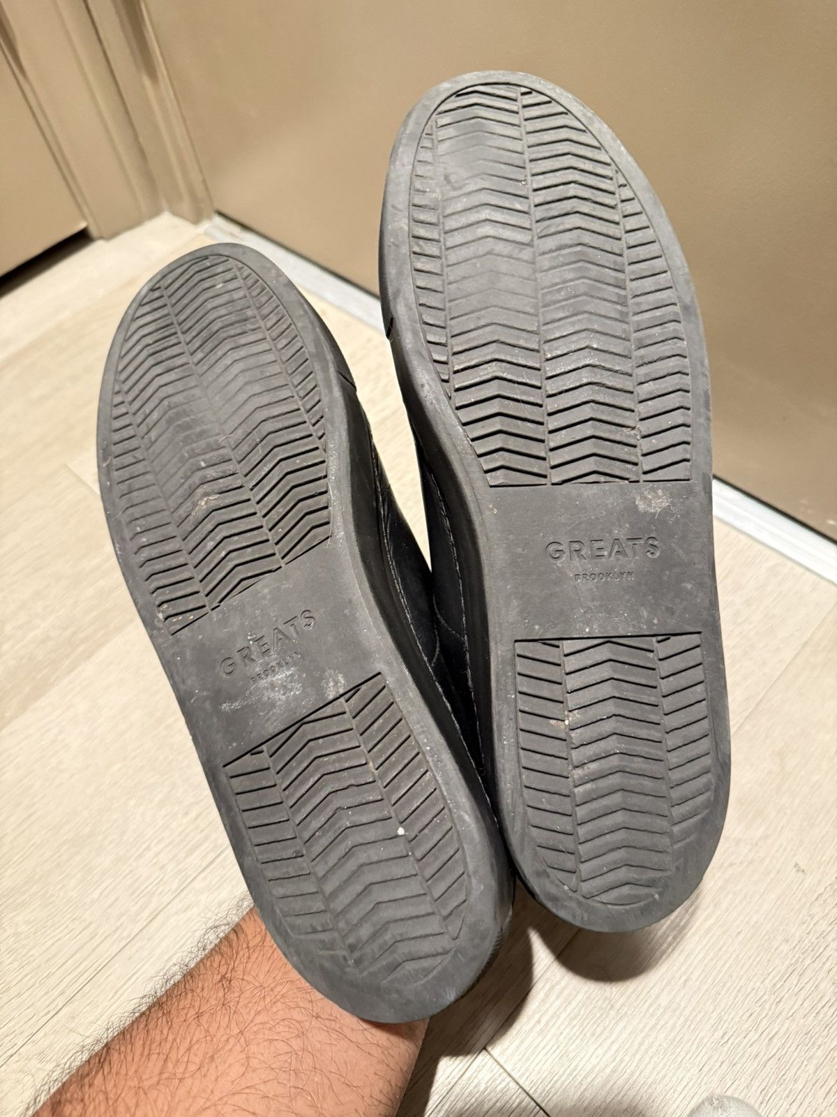Greats The Royale Leather Sneakers - Triple Black Size US 10.5 / EU 43-44 - 5 Thumbnail
