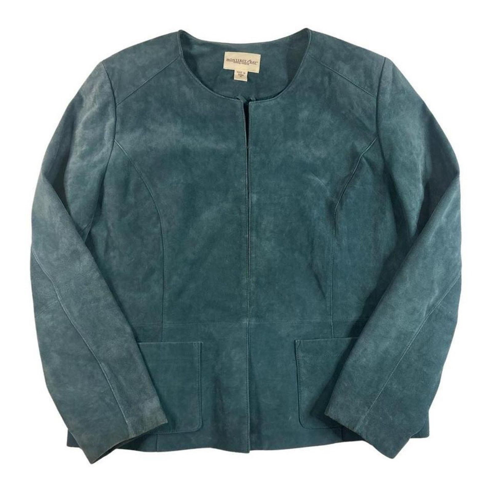 Vintage Fairy grunge jacket suede teal sz 14 monterey bay Size XL / US 12-14 / IT 48-50 - 1 Thumbnail