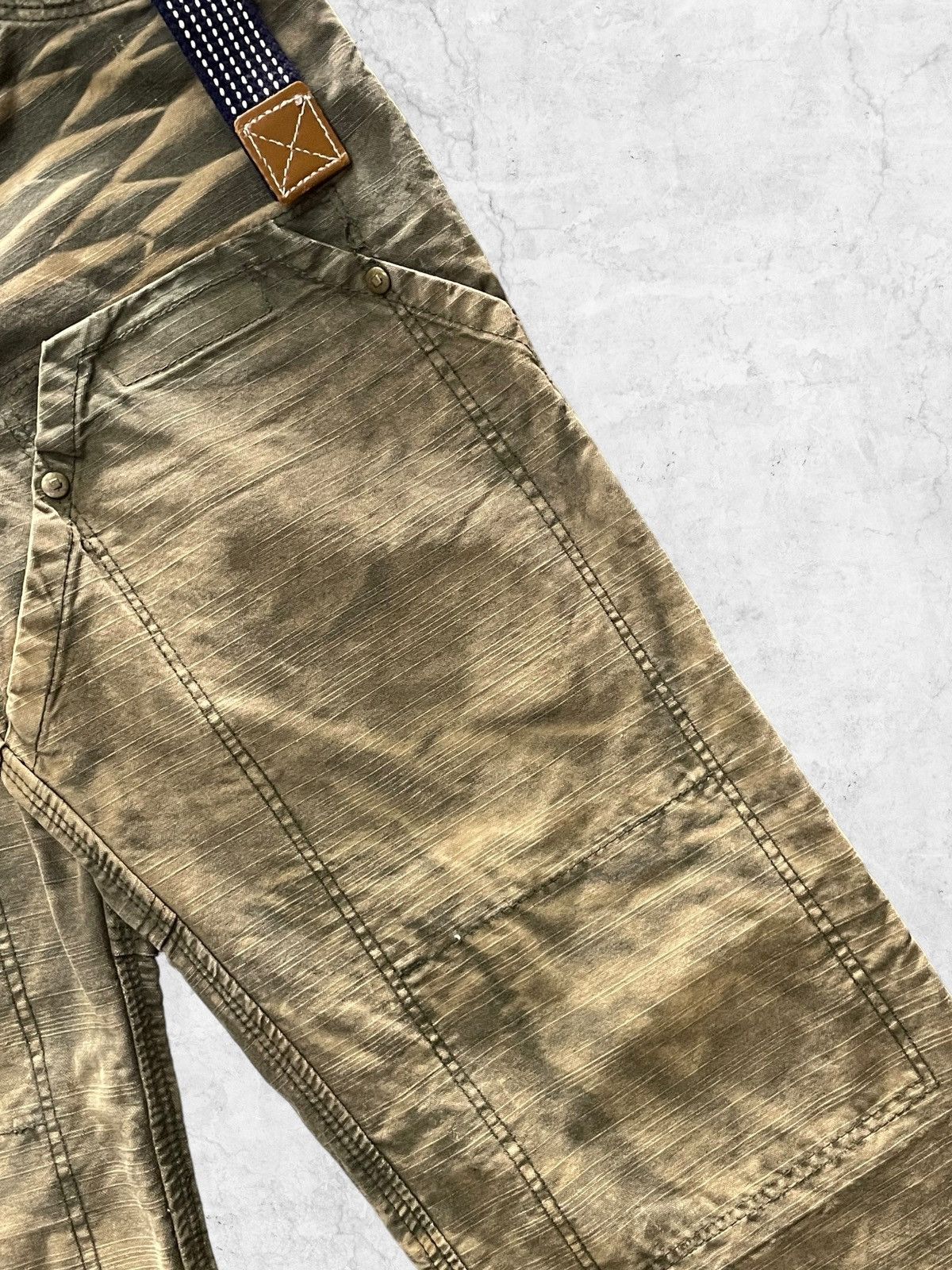 Vintage Vintage 3.Q.L Double Knee Cargo Faded With Shashiko Belt Size US 28 / EU 44 - 6 Thumbnail