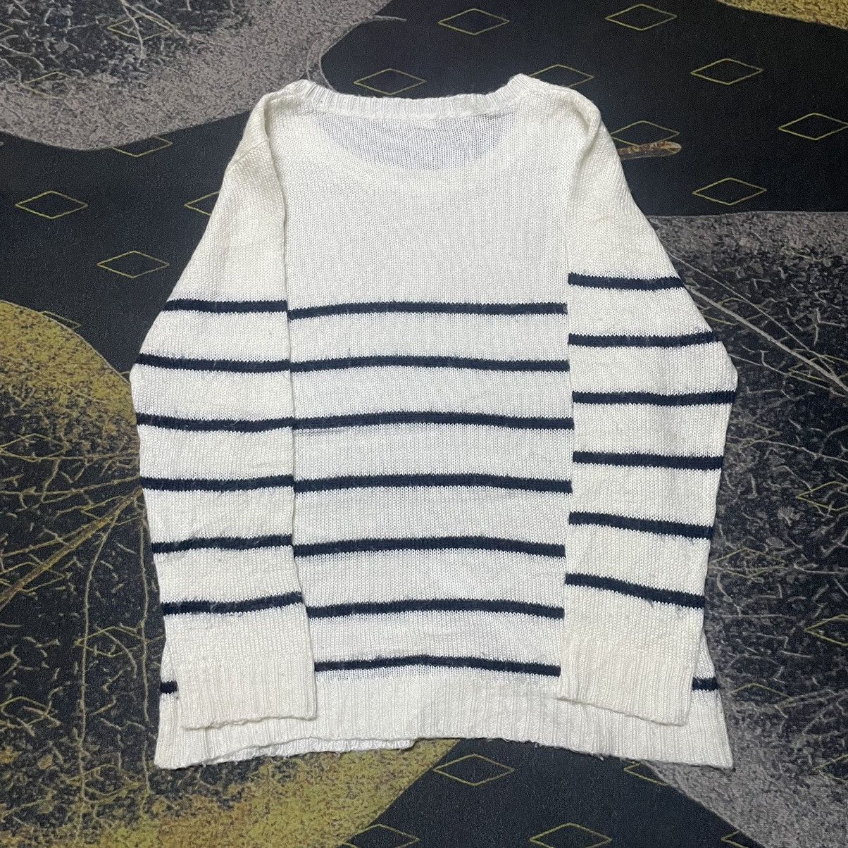 Japanese Brand × Vintage 💥Kate Ecru Stripe Knit Sweater Kurt Cobain Style Size M / US 6-8 / IT 42-44 - 7 Thumbnail