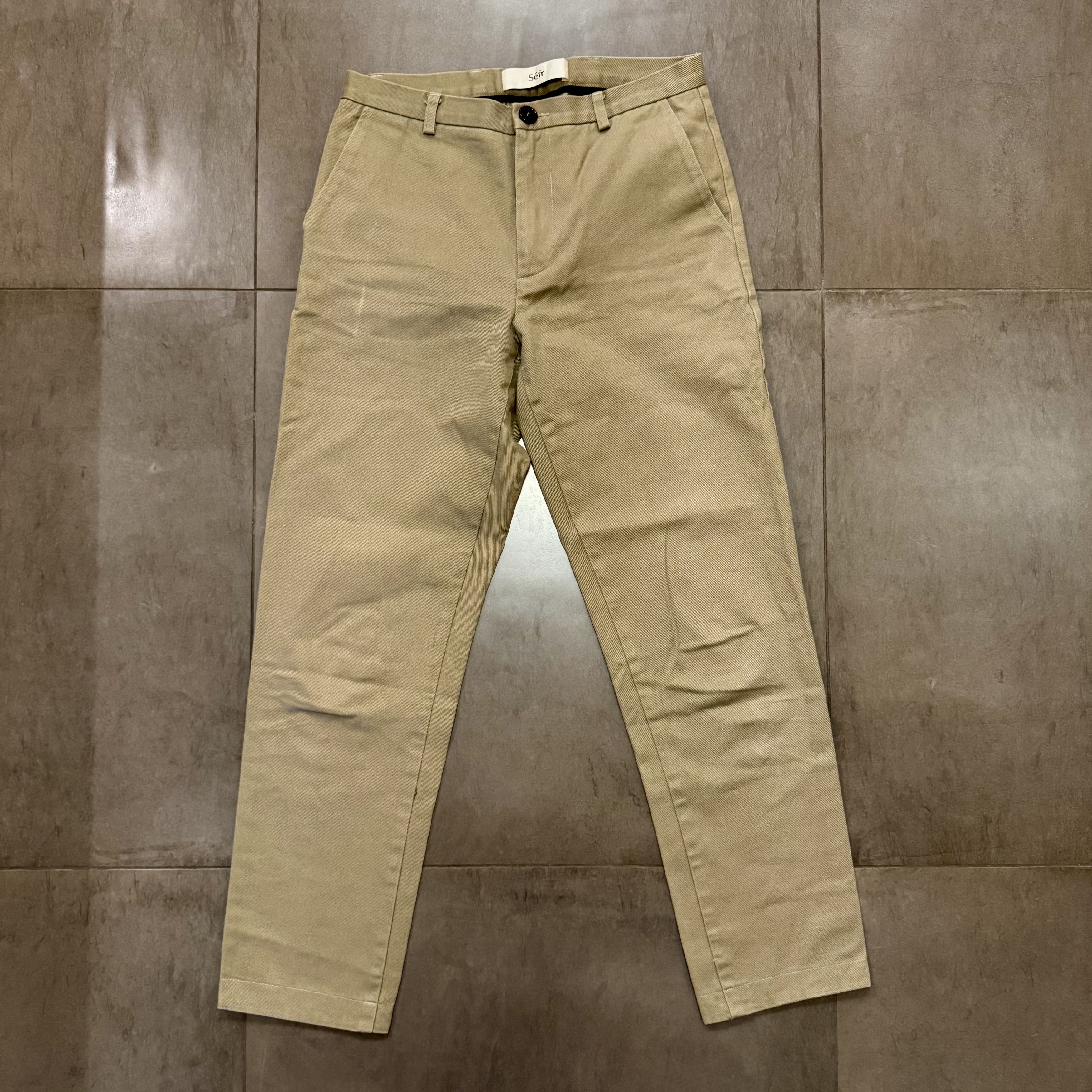 Sefr Sefr Leon Trousers - Size Small - Olive Green Cotton Twill Size US 30 / EU 46 - 1 Thumbnail