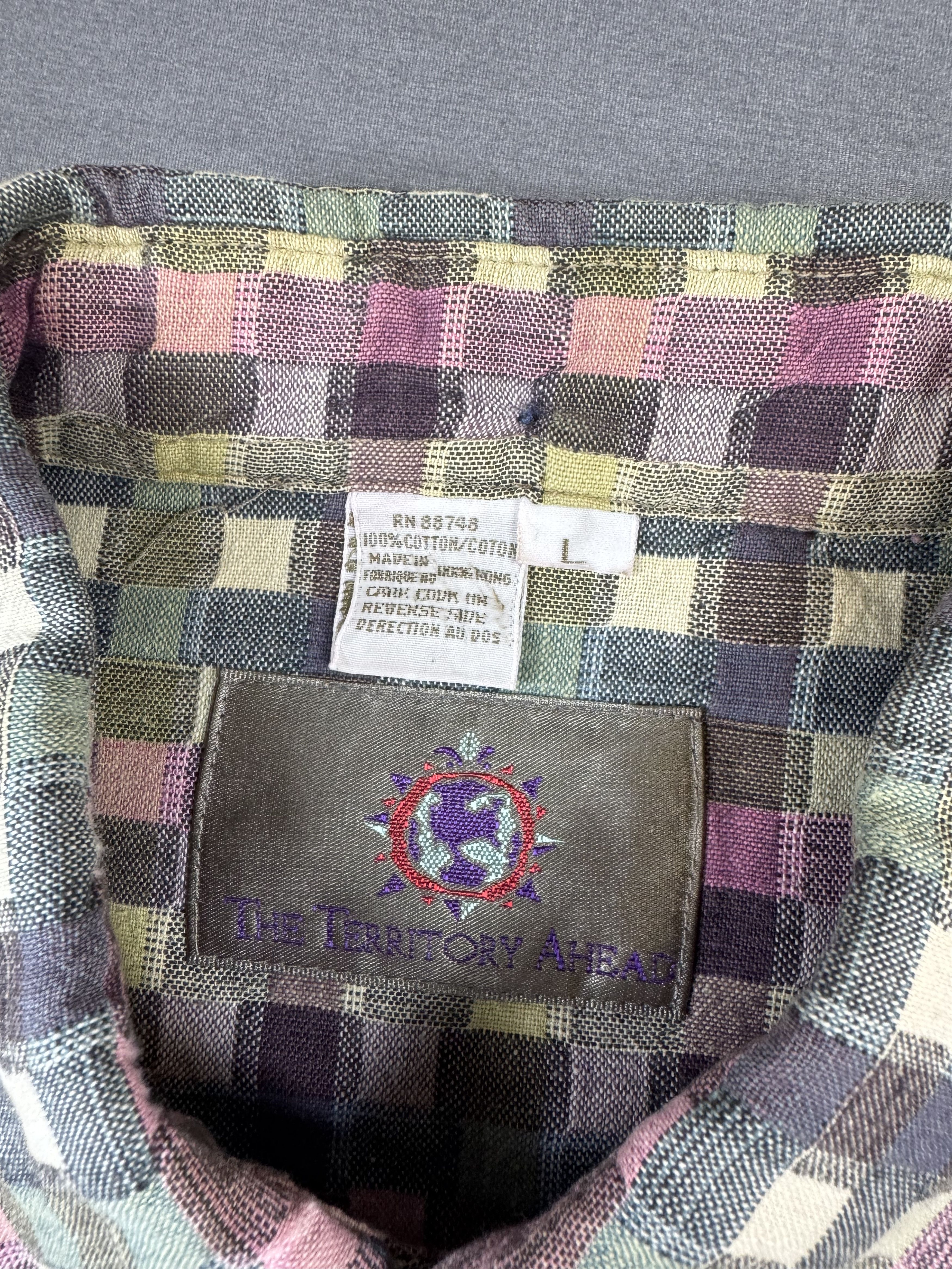 The Territory Ahead The Territory Ahead Shirt Pastel Patchwork Geometric Button Size US L / EU 52-54 / 3 - 2 Thumbnail