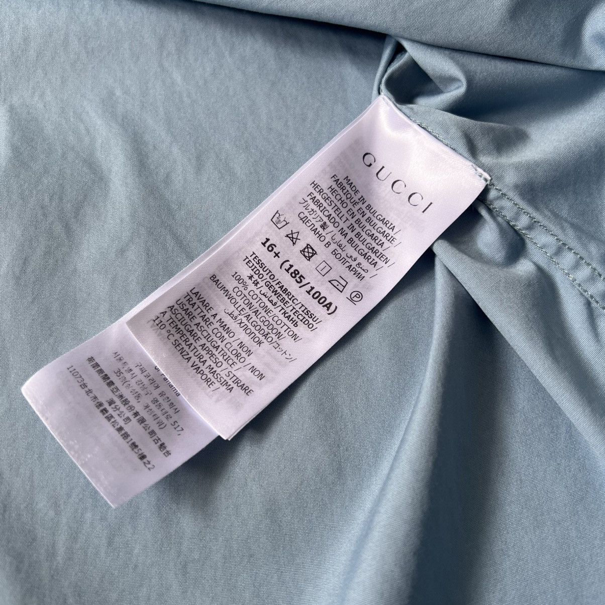 Gucci Gucci light blue classic shirt Size US L / EU 52-54 / 3 - 7 Thumbnail