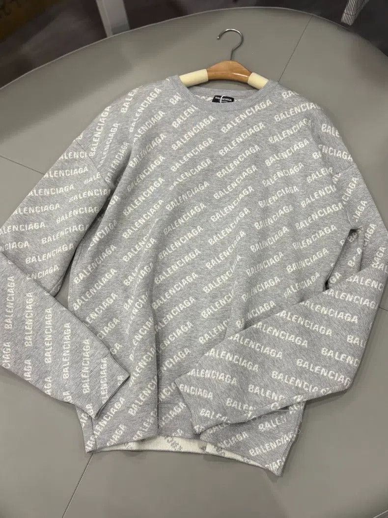 Balenciaga Balenciaga Gray Camo Print Logo Sweater Size US XS / EU 42 / 0 - 1 Thumbnail