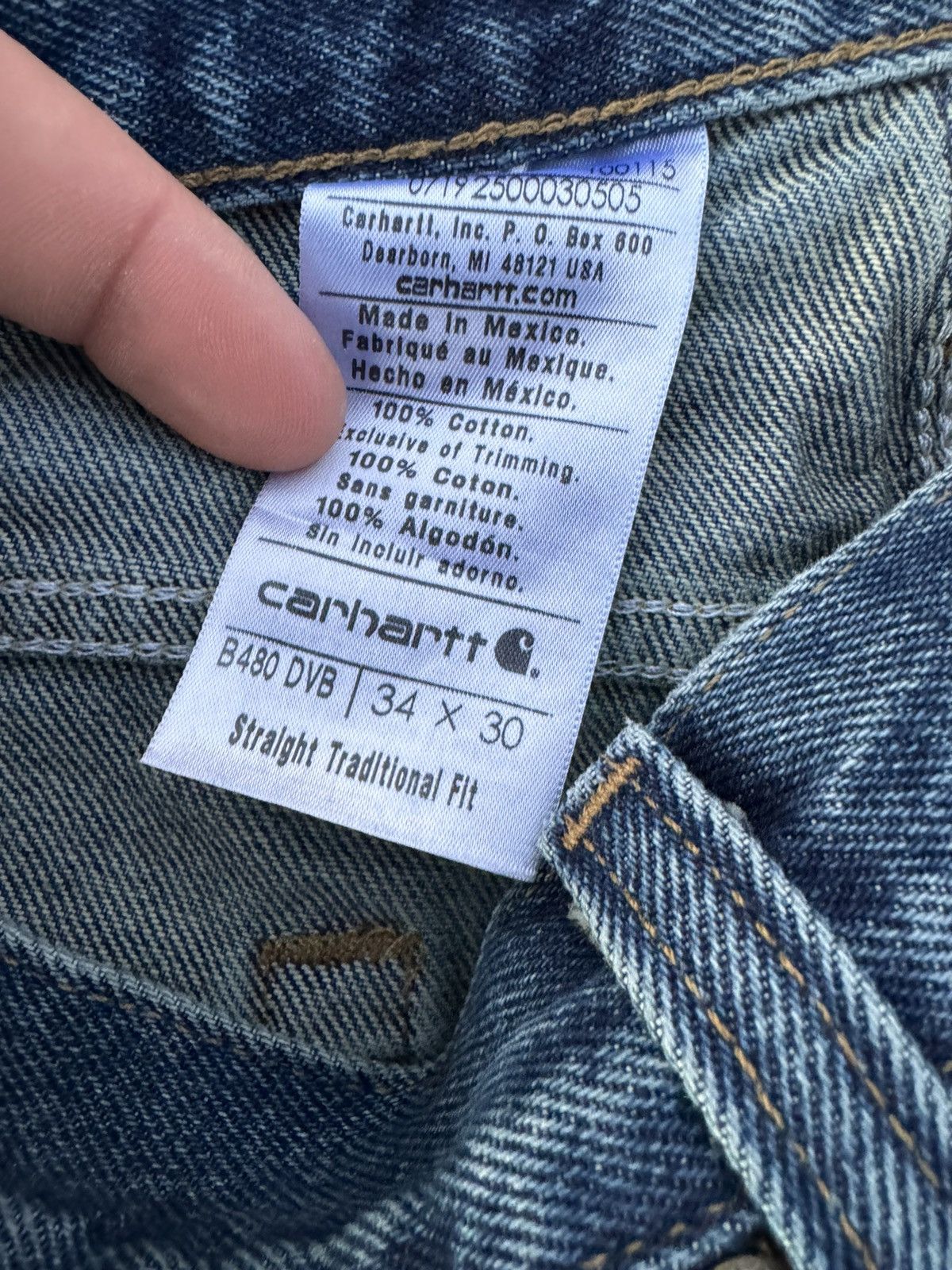 Carhartt × Carhartt Wip × Vintage Vintage Carhartt Blue Jeans Y2K Size US 34 / EU 50 - 7 Thumbnail