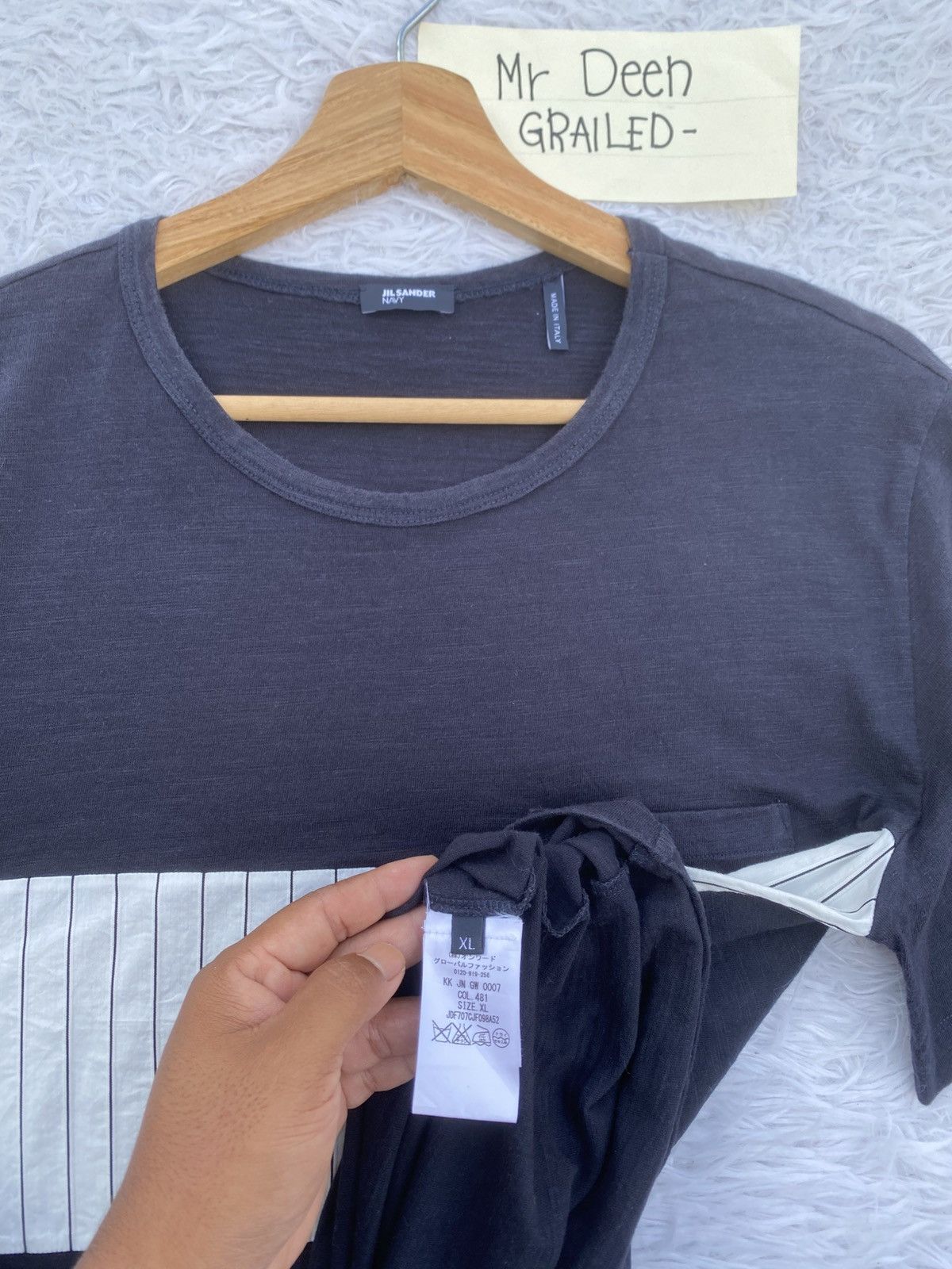 Jil Sander Rare Jil Sander Stripes Pocket Tshirt Size US M / EU 48-50 / 2 - 12 Thumbnail