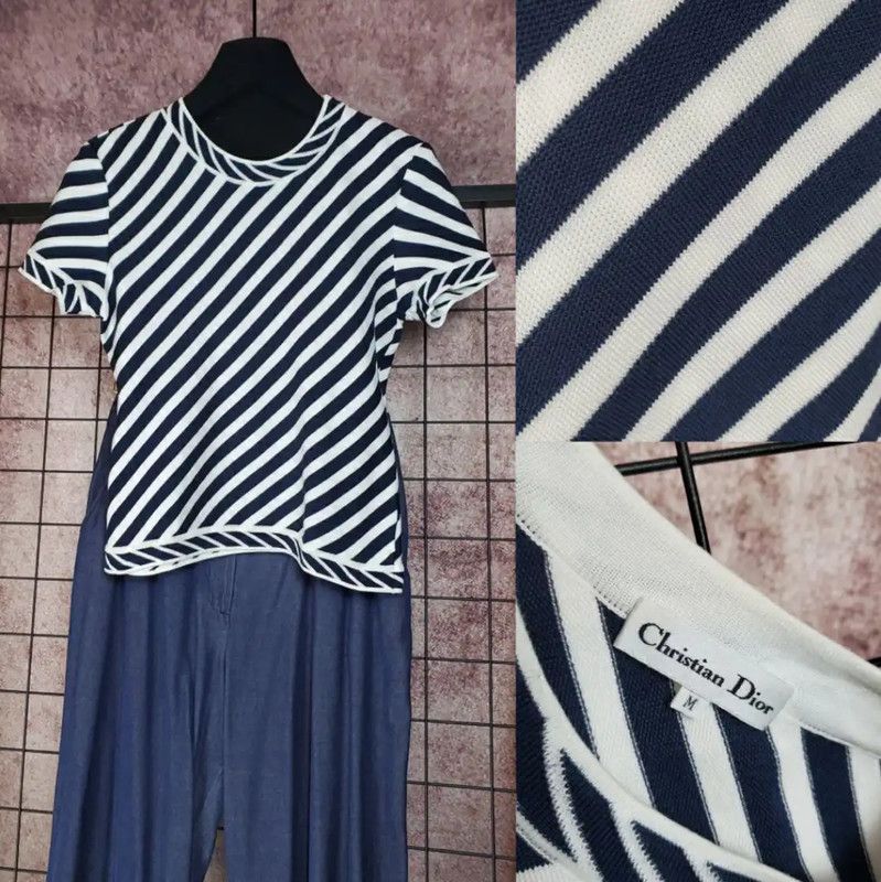 Dior Christian Dior Summer Striped Short-Sleeve T-Shirt 0089 Size M / US 6-8 / IT 42-44 - 1 Thumbnail