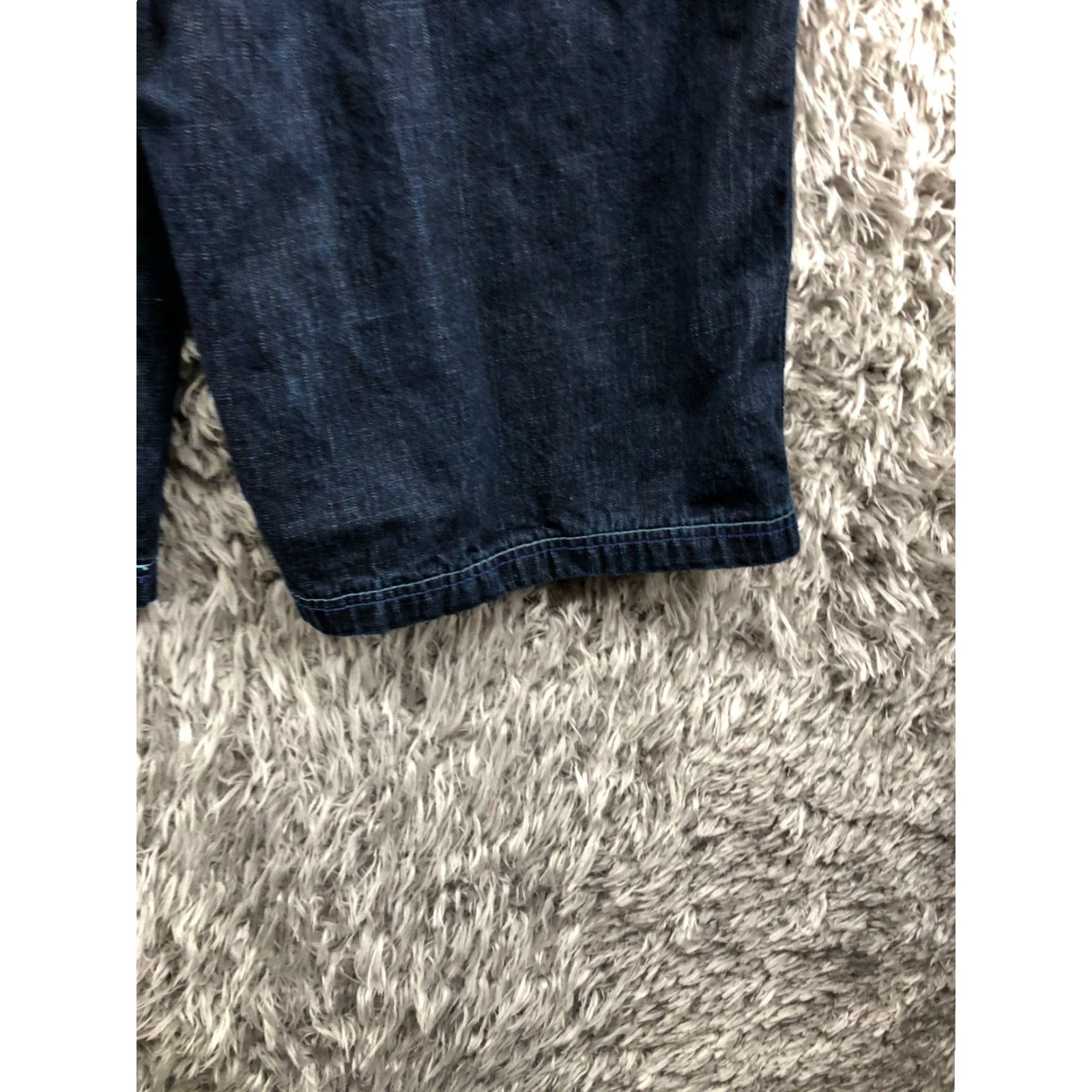 Denime RK Bermuda Shorts Mens Regular Size 34 Mid Rise Dark Blue Denim Bermuda Shorts 5-Pocket Jeans Style Lovers Men Size US 34 / EU 50 - 7 Thumbnail