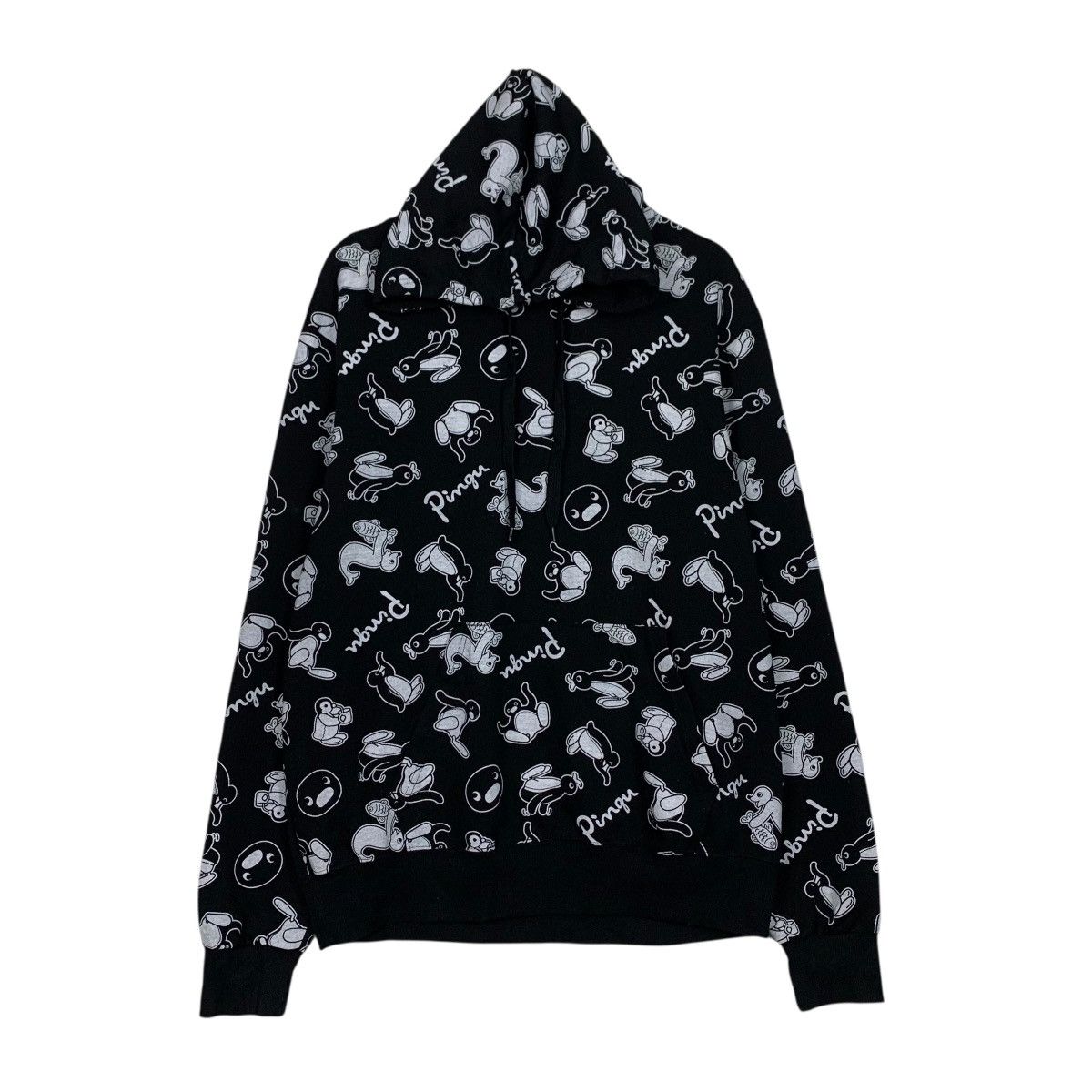 Japanese Brand PINGU All Over Print Pullover Hoodie Sweatshirt #3636-C166 Size US L / EU 52-54 / 3 - 1 Thumbnail