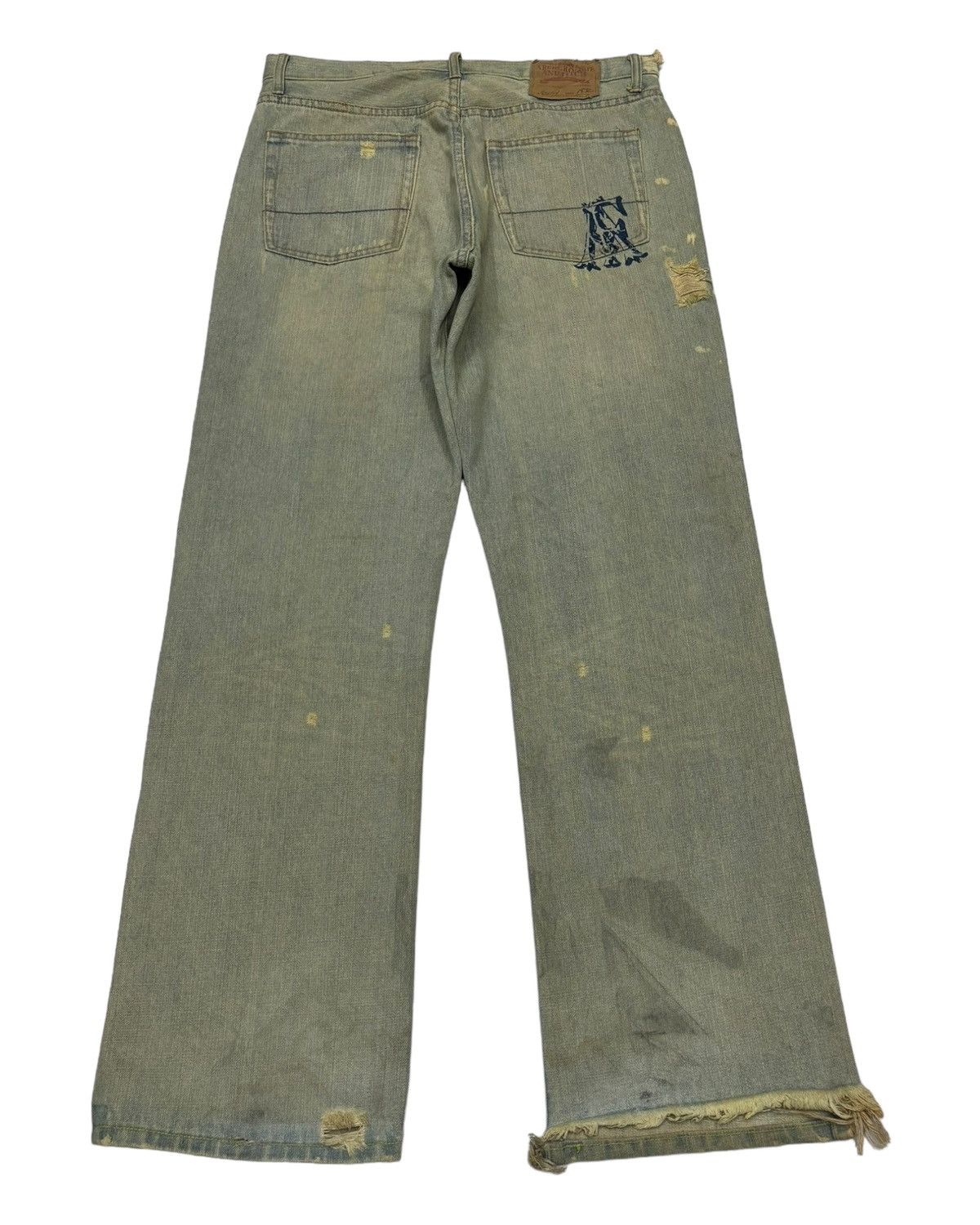 Abercrombie & Fitch SICK🔥ABERCROMBIE & FITCH FLARE JEANS DISTRESS BOOTCUT DENIM Size US 34 / EU 50 - 2 Thumbnail