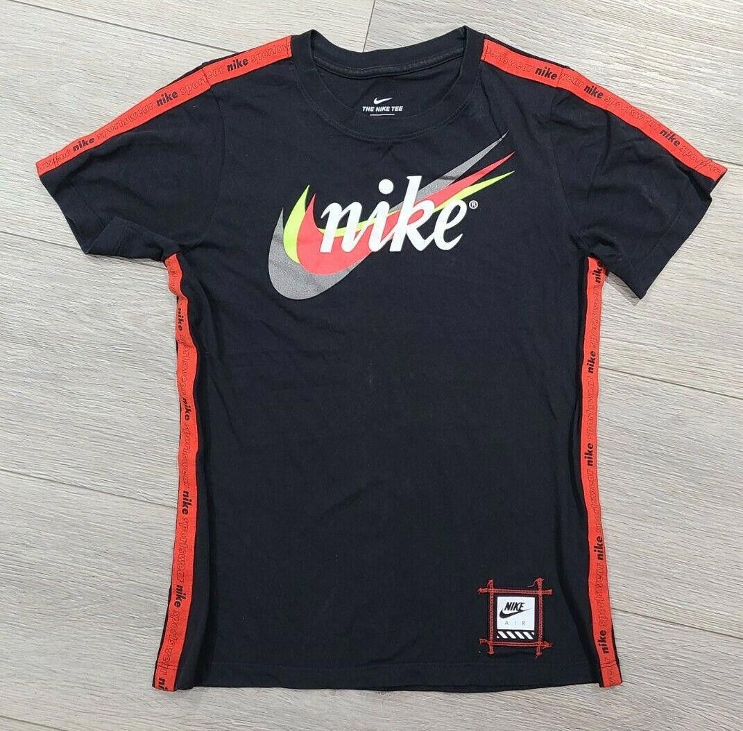Nike Bog Boys Nike Retro Futura Tape Black Training T-Shirt Med Size US XXS / EU 40 - 1 Thumbnail