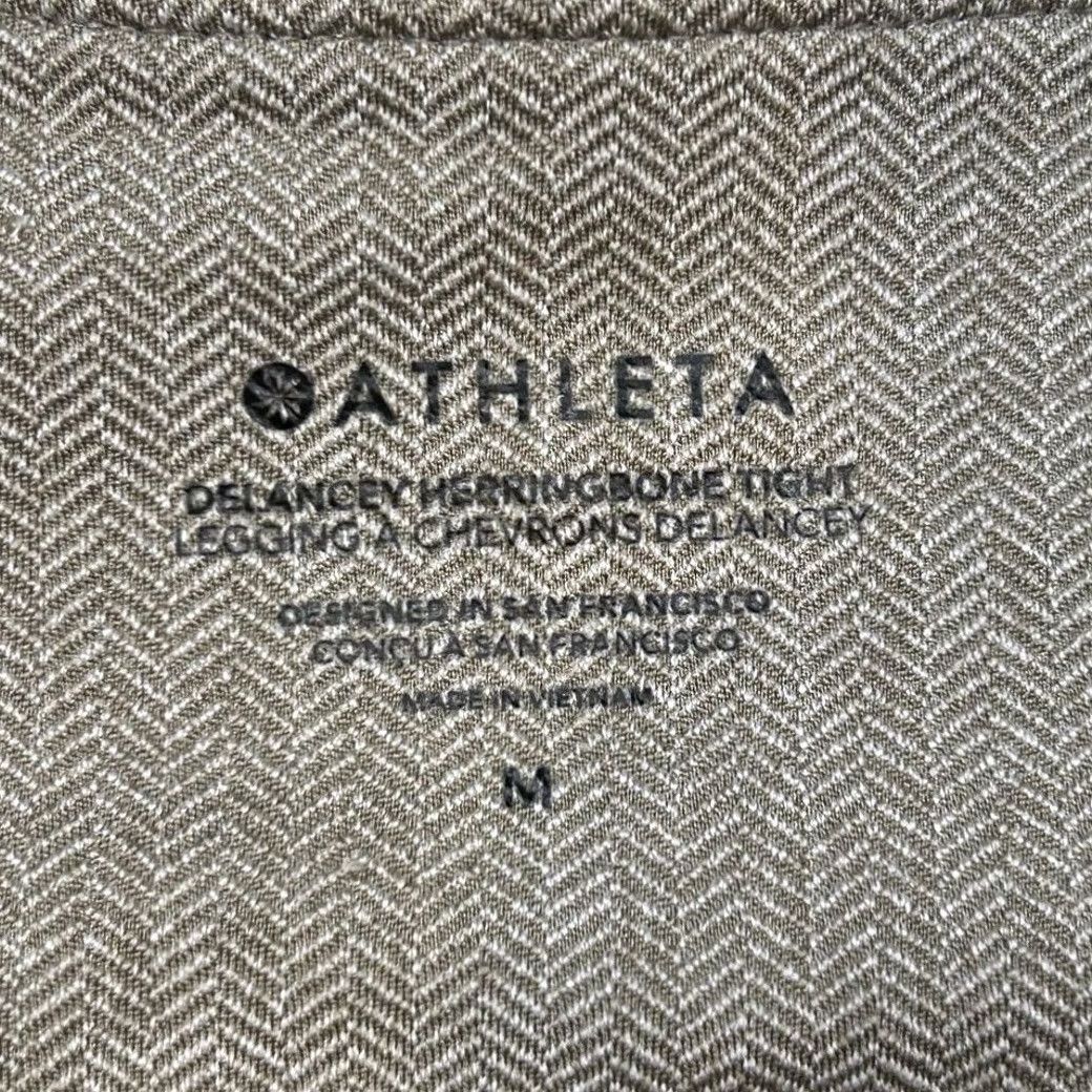 Athleta Athleta Leggings Womens Medium Gray Delancey Hereingbone Compression Pants Size 32" / US 10 / IT 46 - 5 Thumbnail