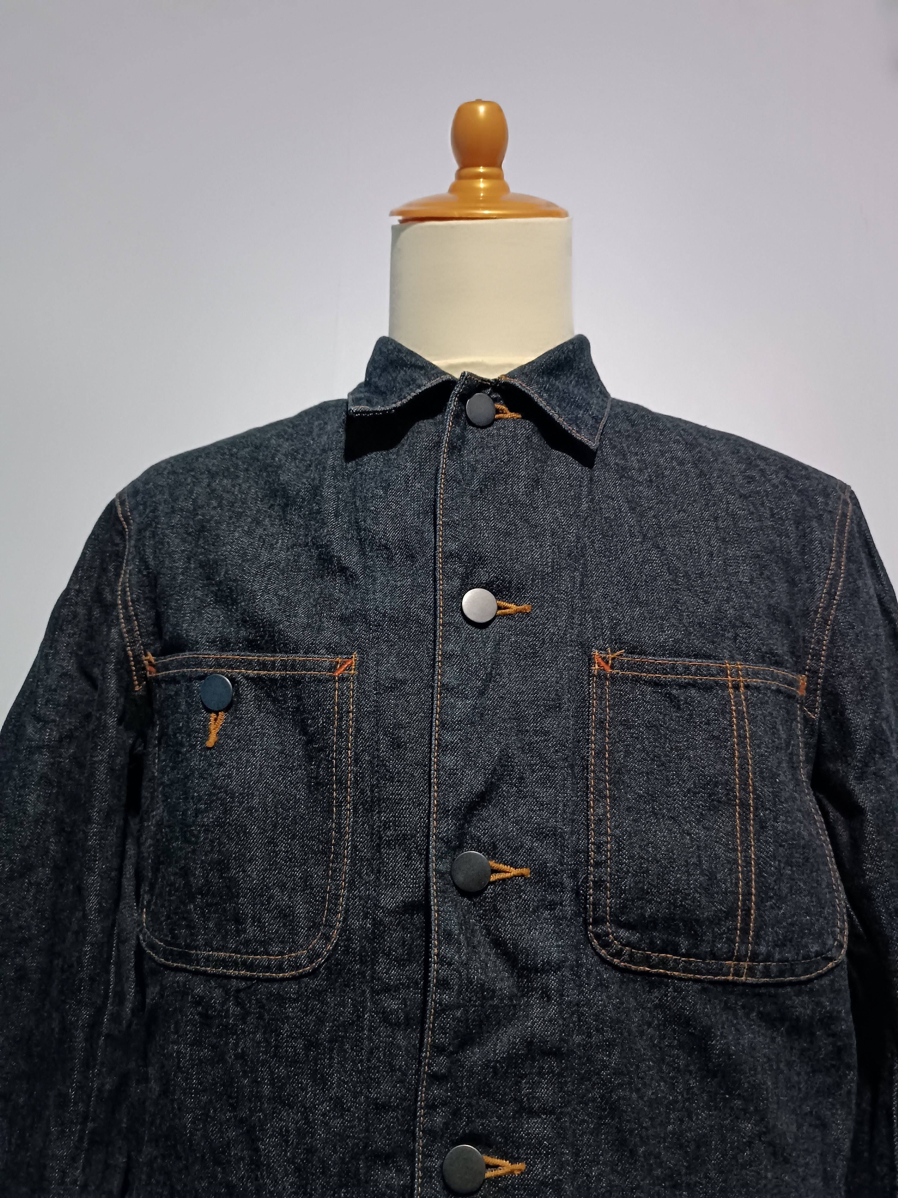 Michel Klein Michel Klien Homme Work Jacket Raw Denim Size US L / EU 52-54 / 3 - 2 Thumbnail