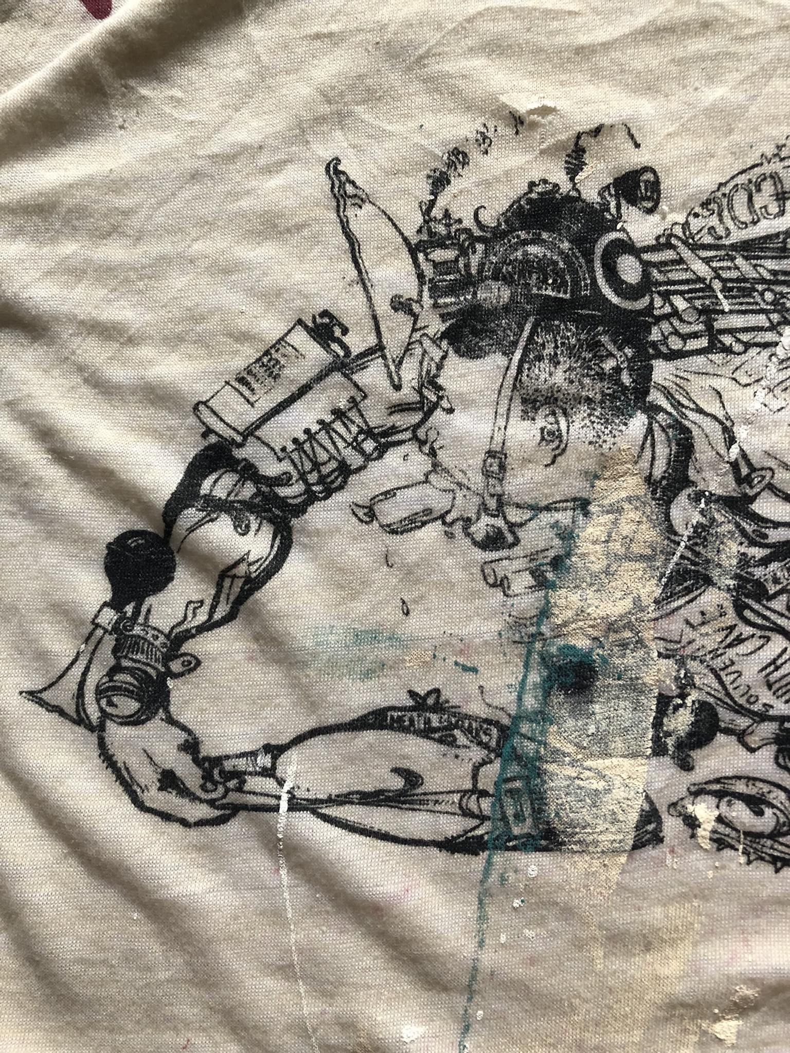 Vintage Vintage Cyberpunk Art Thrashed Shirt Size US XS / EU 42 / 0 - 4 Thumbnail