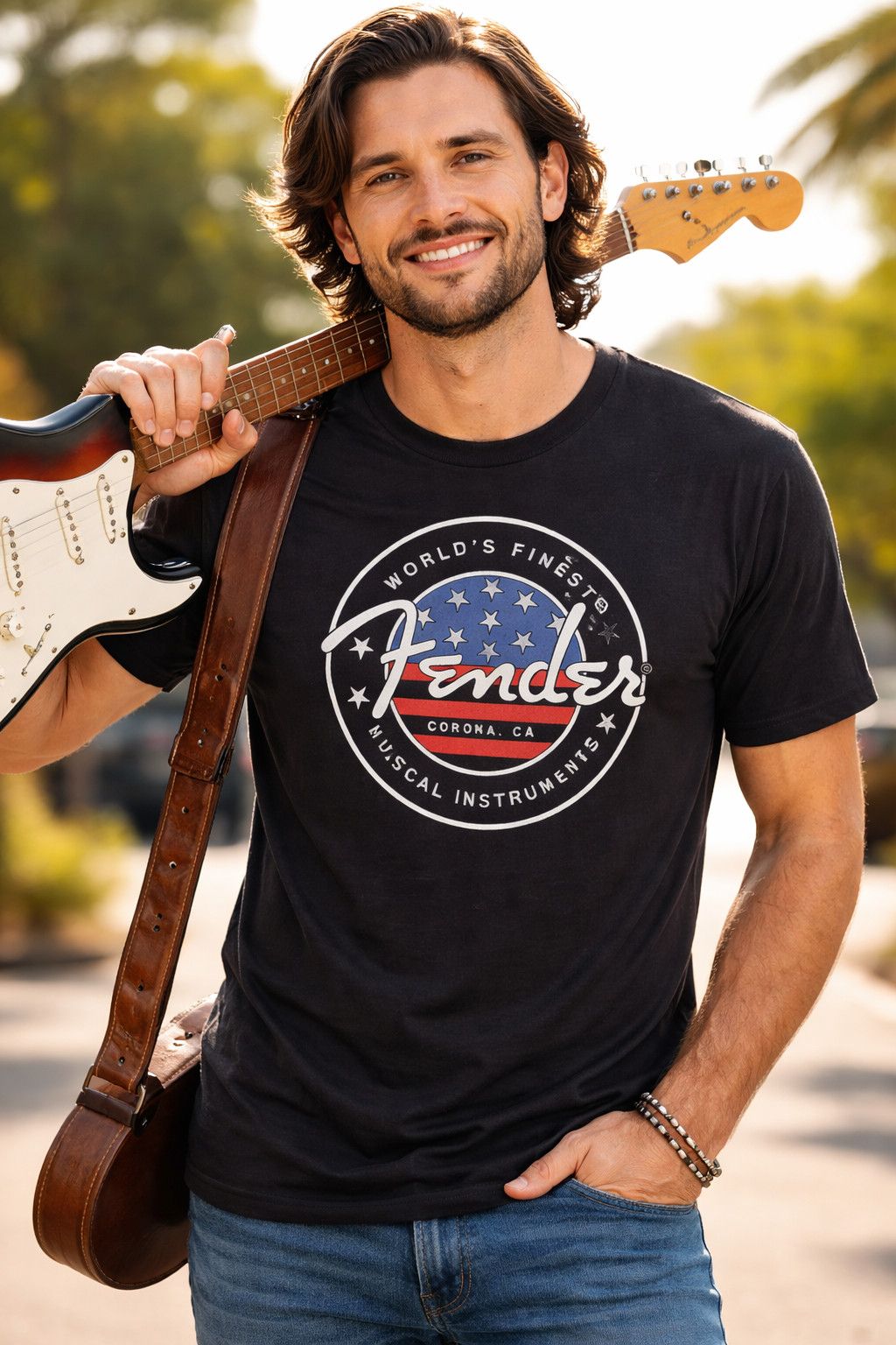 Fender Iconic Fender T-Shirt Plus Size Circular Americana Logo 2XL Size US XXL / EU 58 / 5 - 1 Thumbnail