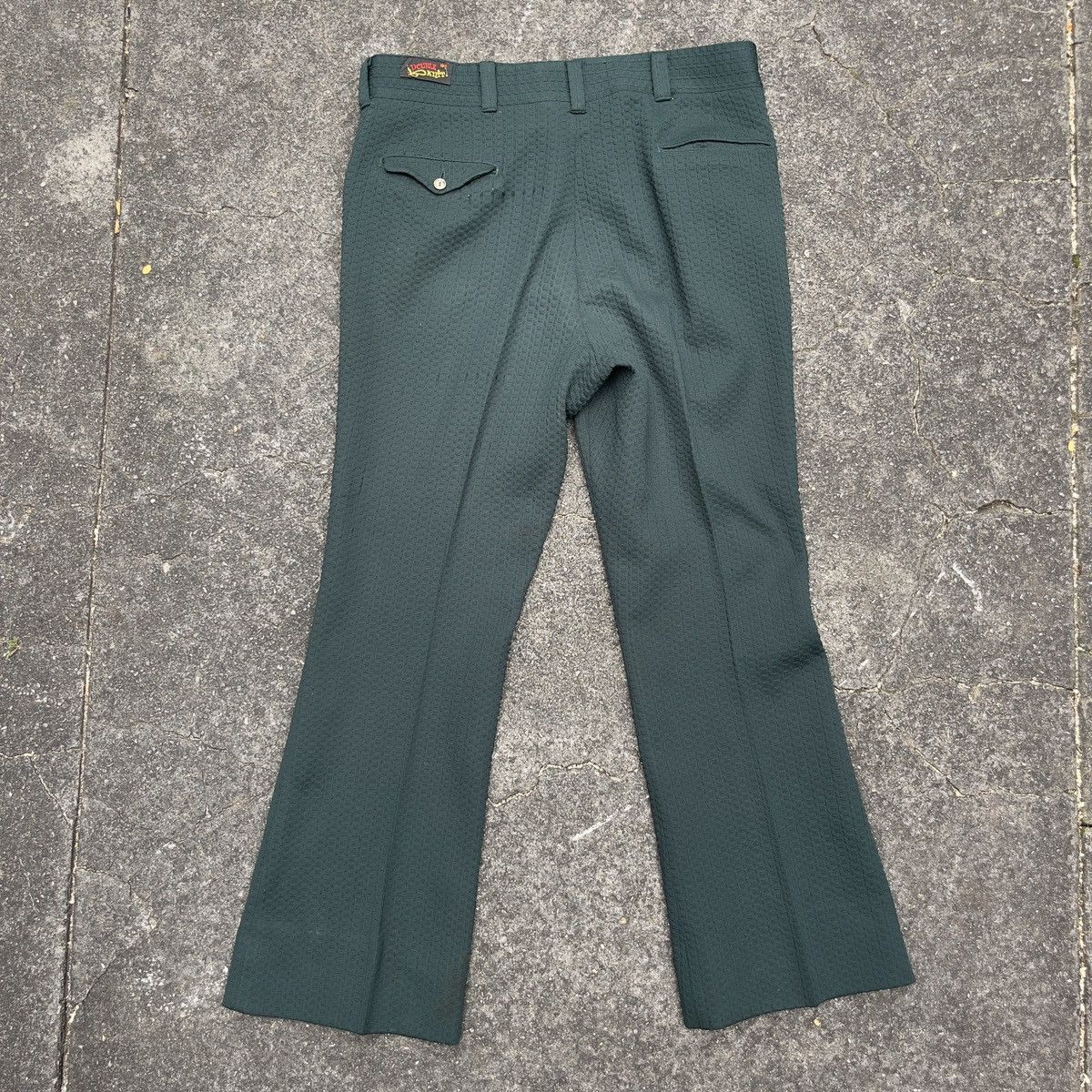 Vintage Vintage 70s DOUBLE KNIT Textured Flare Pants Size US 34 / EU 50 - 5 Thumbnail