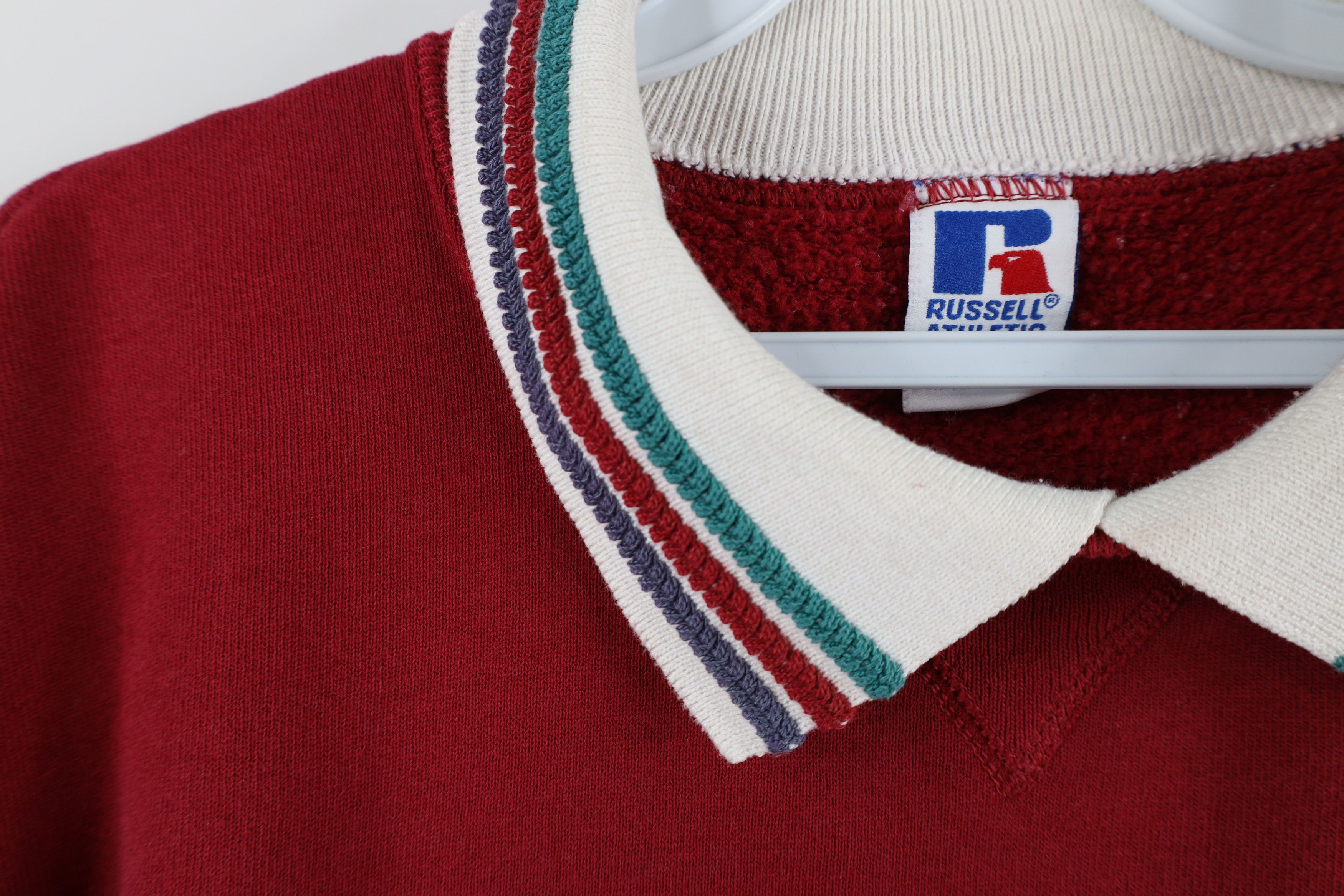 Russell Athletic × Vintage Vintage 90s Russell Athletic Rabbit Collared Sweatshirt USA Size M / US 6-8 / IT 42-44 - 9 Thumbnail