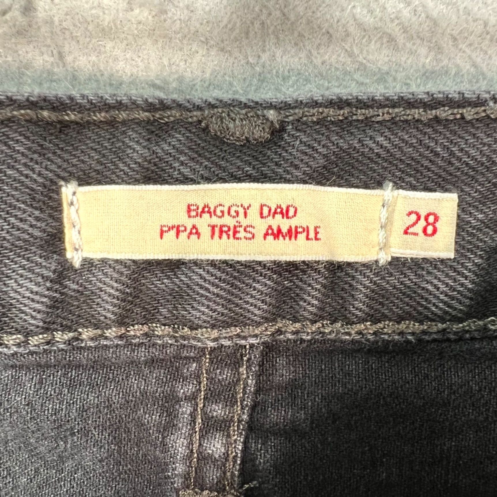 Levi's Levis Womens Jeans Baggy Dad Black Distressed 100% Cotton Denim Size 28 Regular Inseam 28" Straight Womens Size 28" / US 6 / IT 42 - 3 Thumbnail