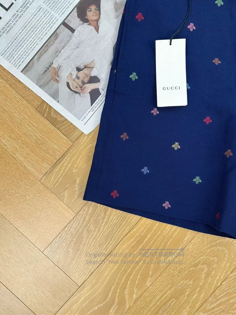 Gucci Gucci Summer colourful little bee embroidered men's breath Size US 28 / EU 44 - 4 Thumbnail