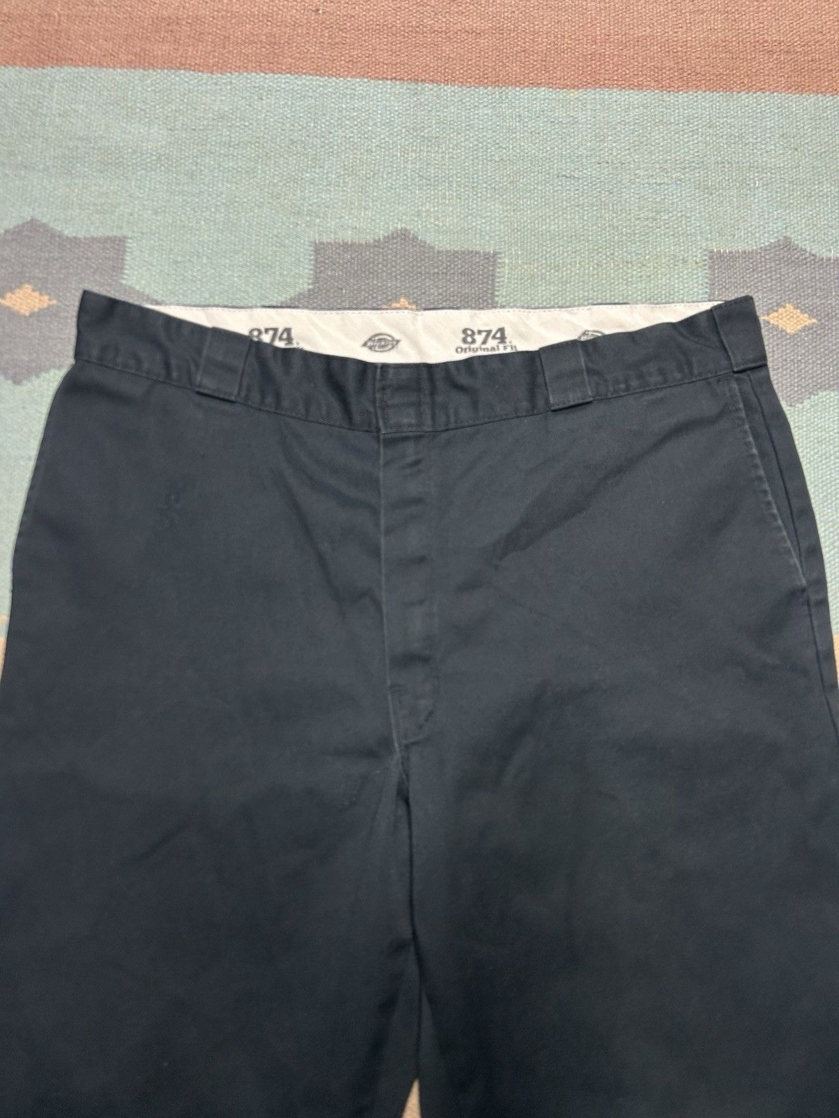 Vintage Dickies 874 original fit work pants black straight 38x31 Size US 38 / EU 54 - 3 Thumbnail