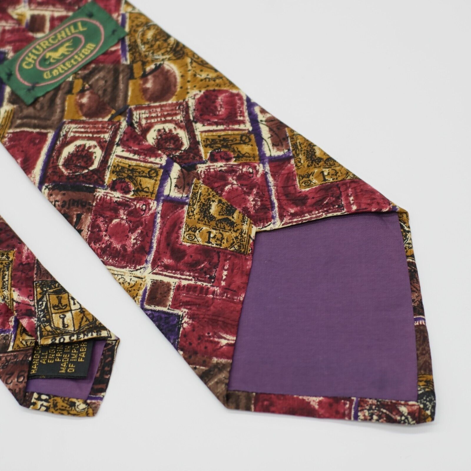 Designer Churchill Collection Abstract Yelow Purple Orange Print Shor Size ONE SIZE - 5 Thumbnail