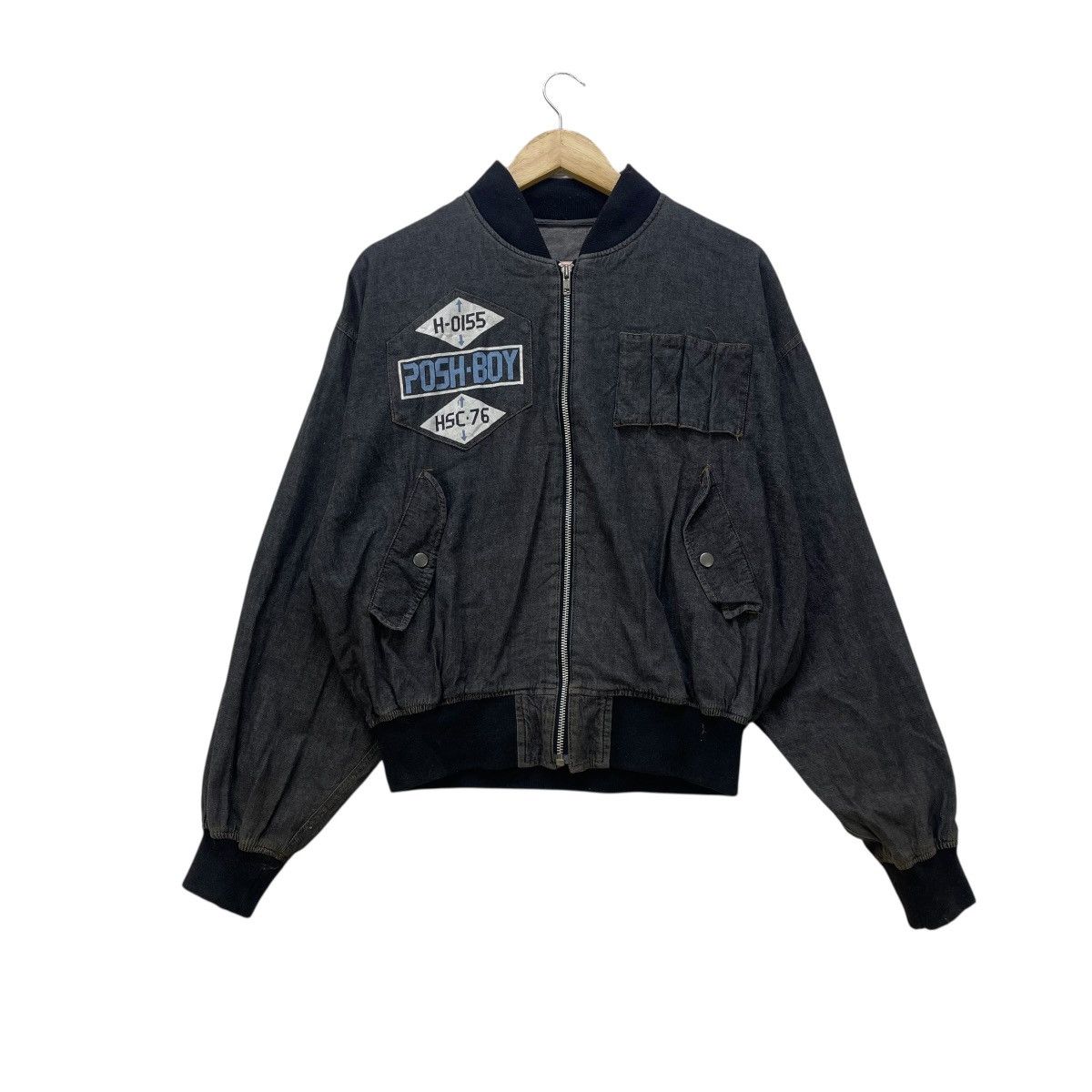 Japanese Brand 💥Vintage Poshboy Biglogo Bomber Jacket Size US M / EU 48-50 / 2 - 2 Thumbnail