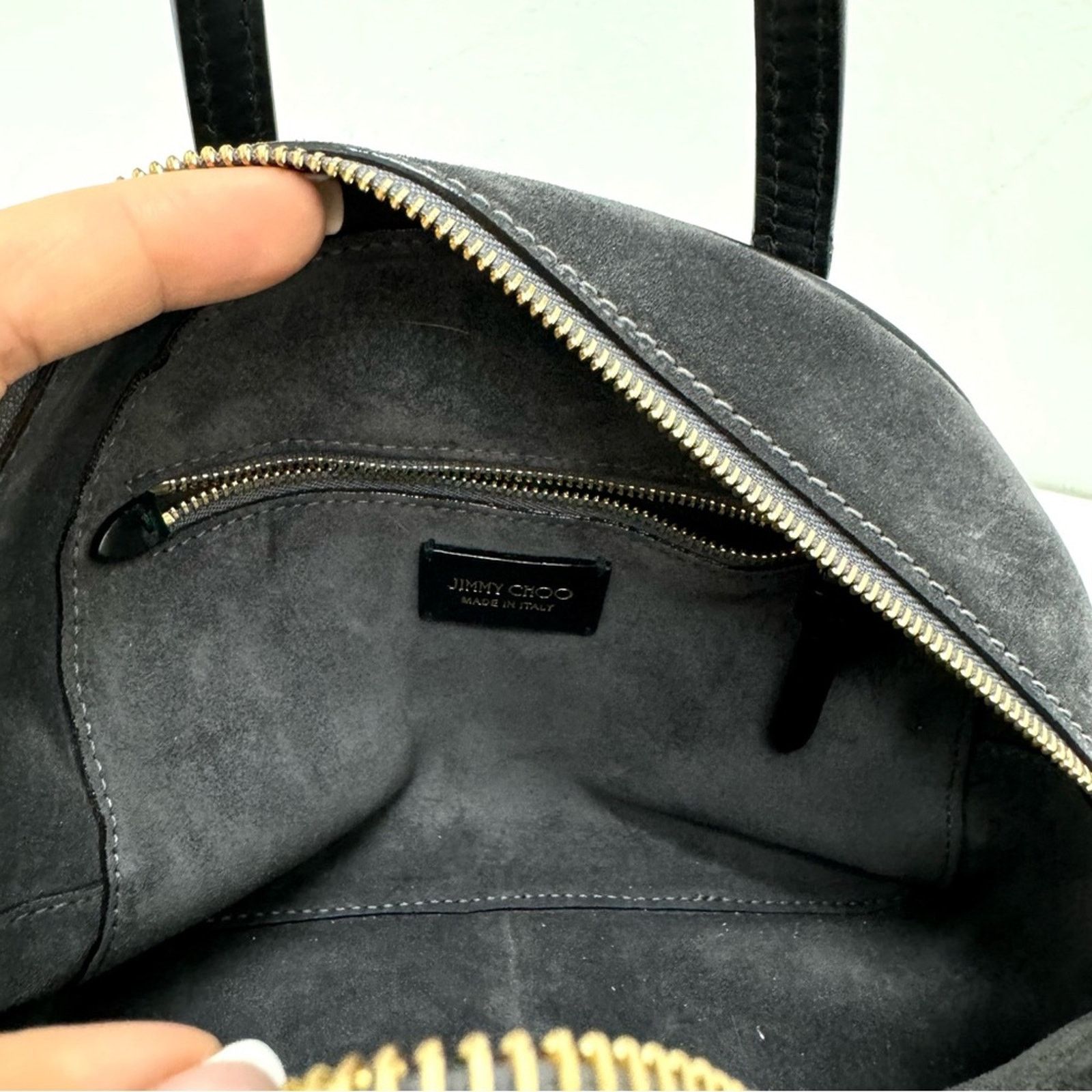 Jimmy Choo JIMMY CHOOSE Handbag, Grey Suede, Crossbody Size ONE SIZE - 8 Thumbnail