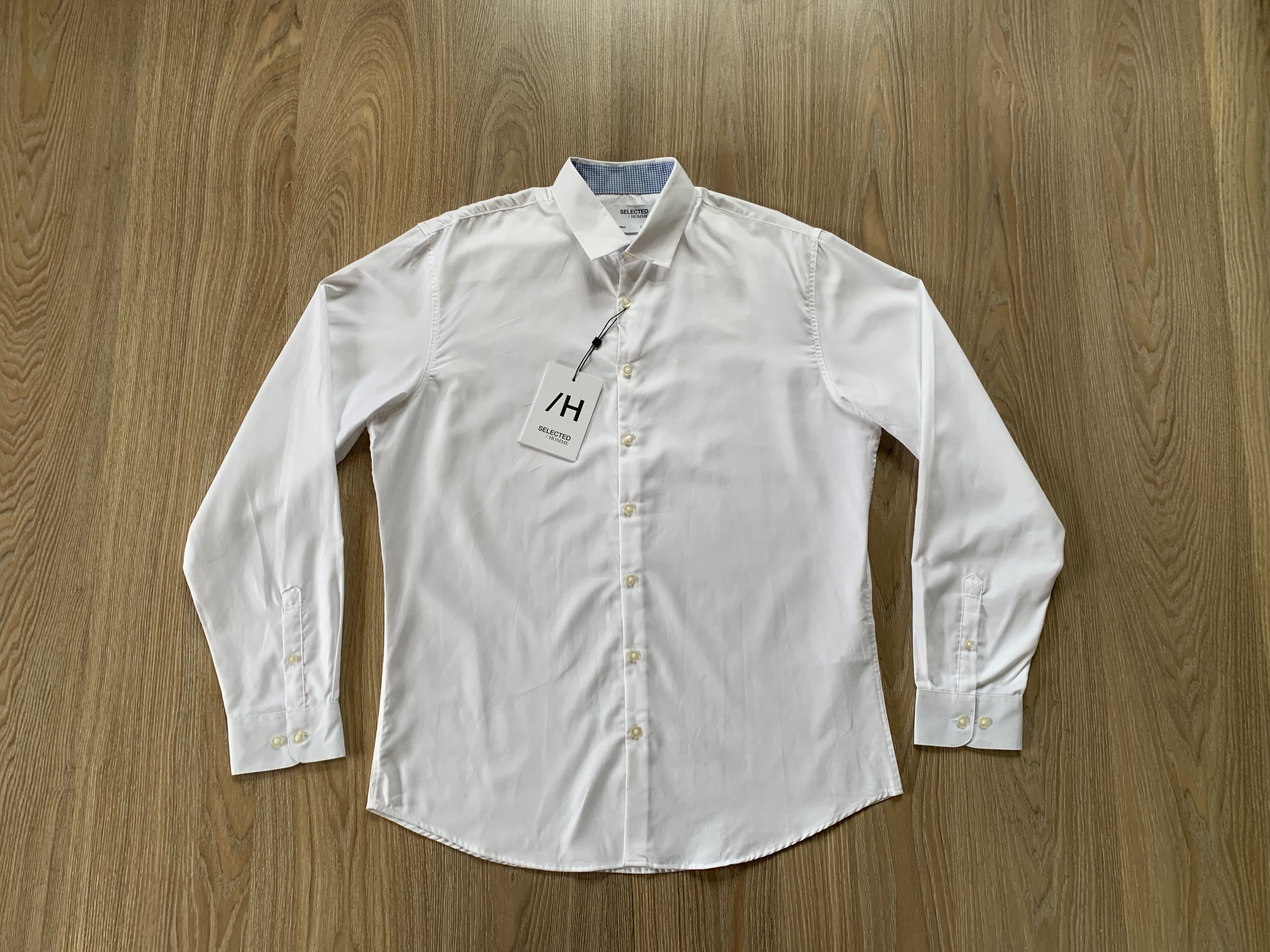 Selected Homme Selected Homme New White Basic Long Sleeve Shirt Size US XL / EU 56 / 4 - 12 Thumbnail