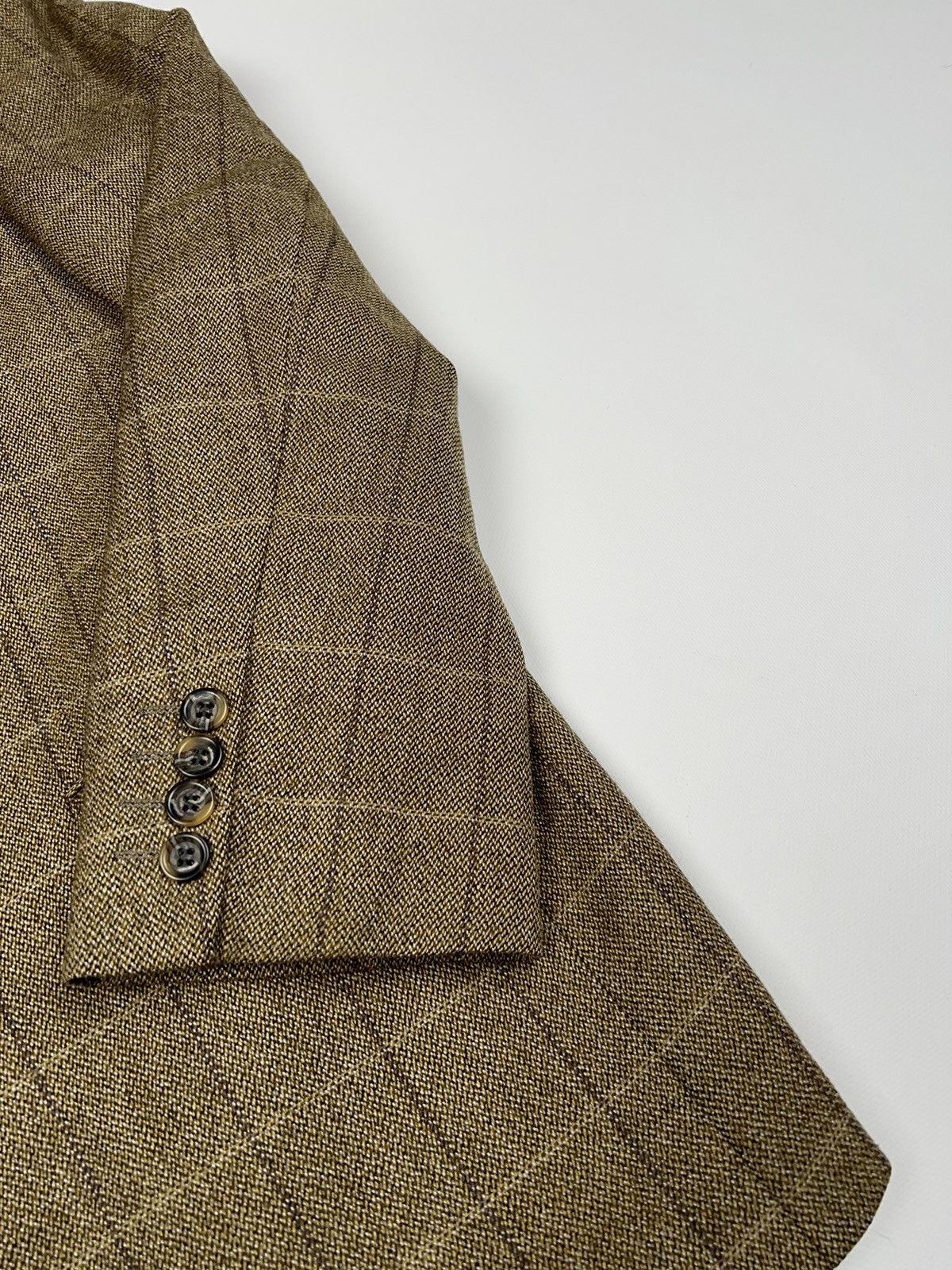 Vintage × Yves Saint Laurent Yves Saint Laurent Wool Blazer Brown Jacket Size 44R - 9 Thumbnail